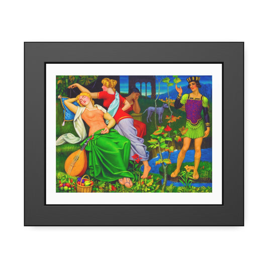 Classical Myth Framed Poster — Vibrant Renaissance-Style Art Print