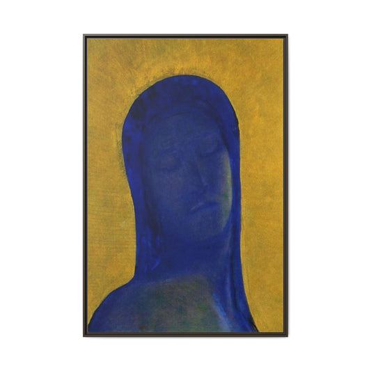 Closed Eyes by Odilon Redon Framed Matte Canvas Wall Art Print