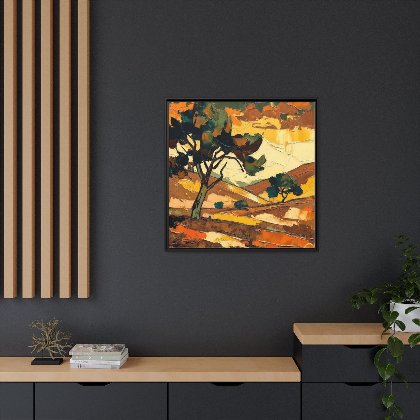 Framed Matte Canvas Landscape Art Print