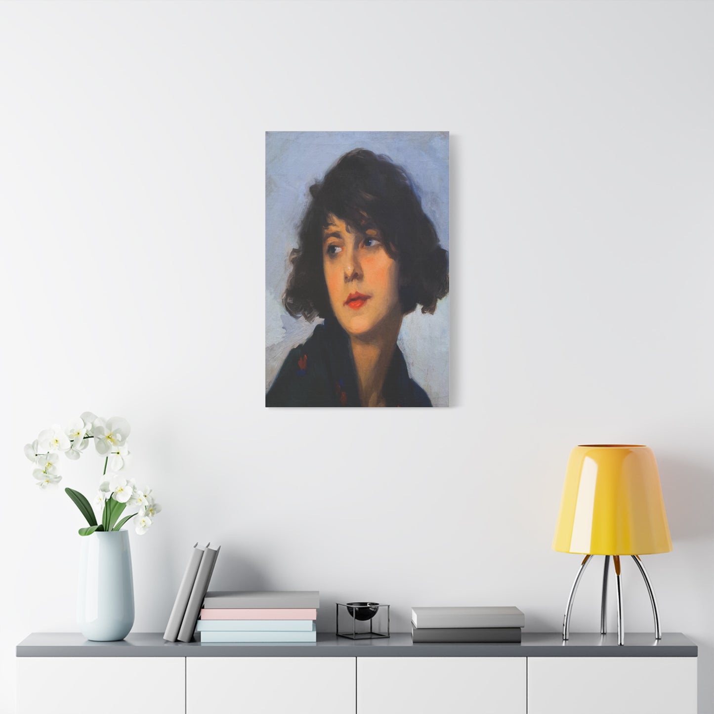 Mulher do chale verde (cropped) by Cyprien Eugene Boulet Matte Canvas Print — Stretched Wall Art