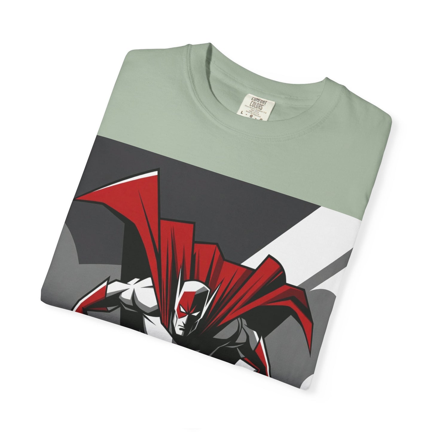 Superhero Action T-Shirt — Red Cape Comic Graphic Tee