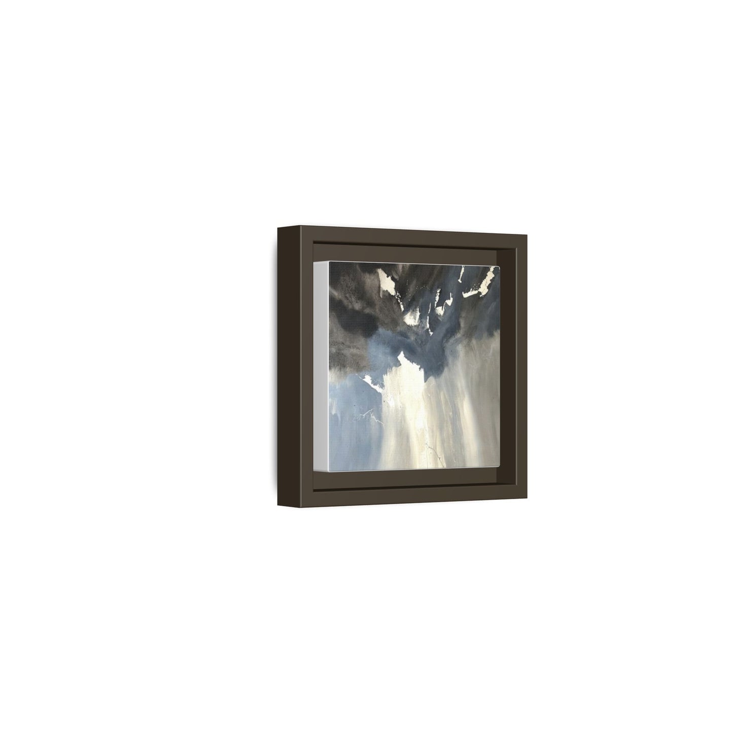 Framed Matte Canvas Art — Moody Abstract Sky Painting