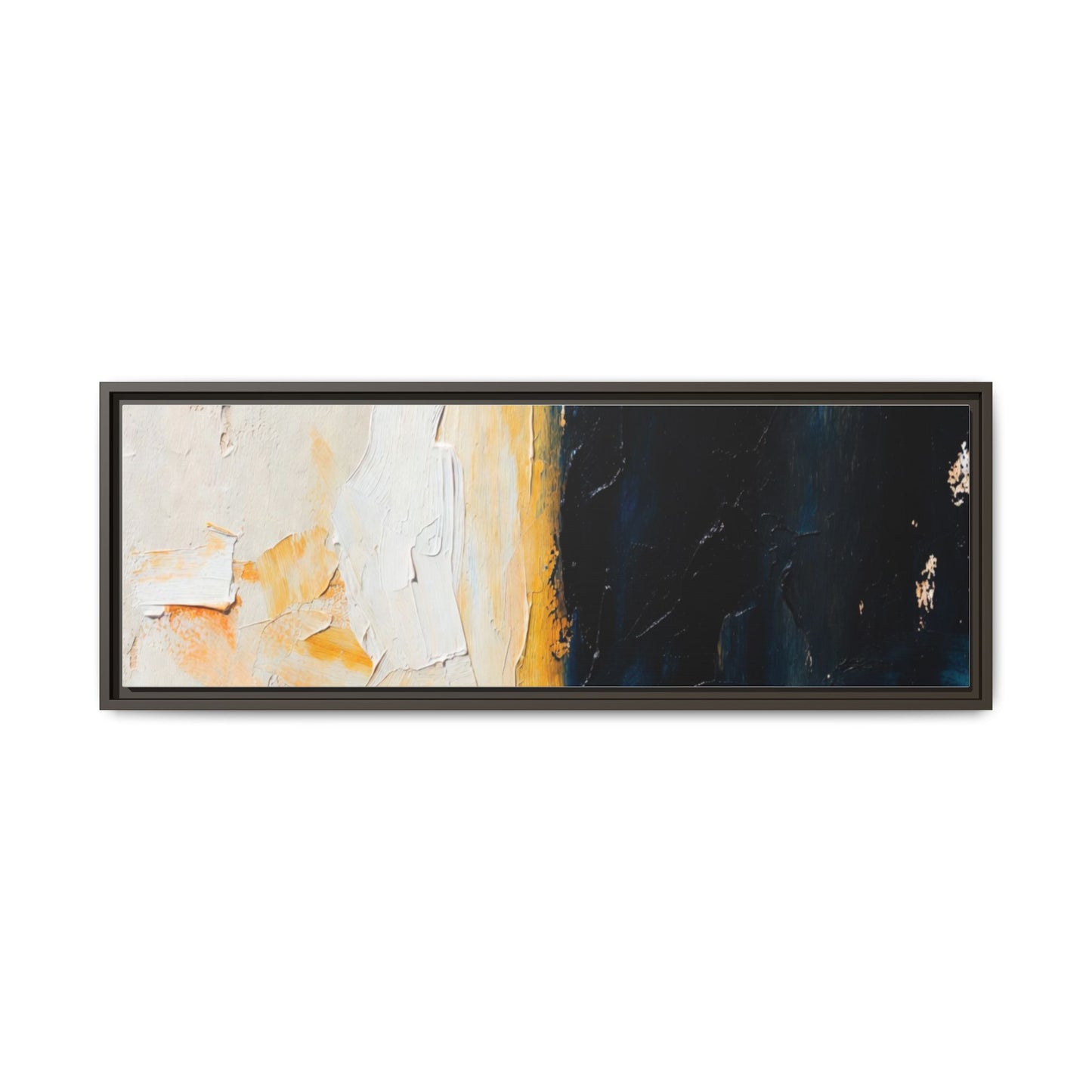 Abstract Coastal Texture Framed Canvas Art — Matte Multi-Color Wall Print