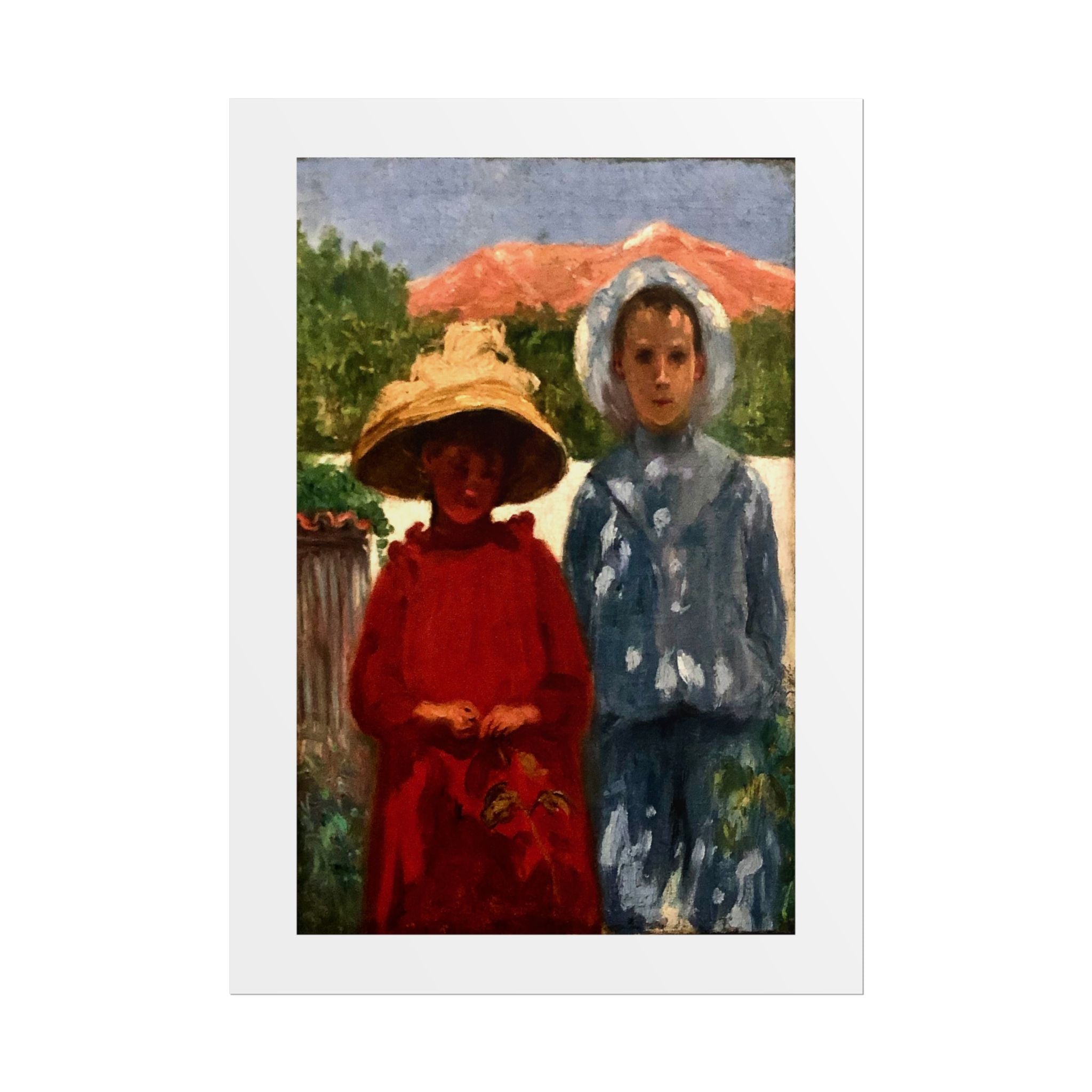 Portrait of the painter's sons by António Carneiro Wall Art Print
