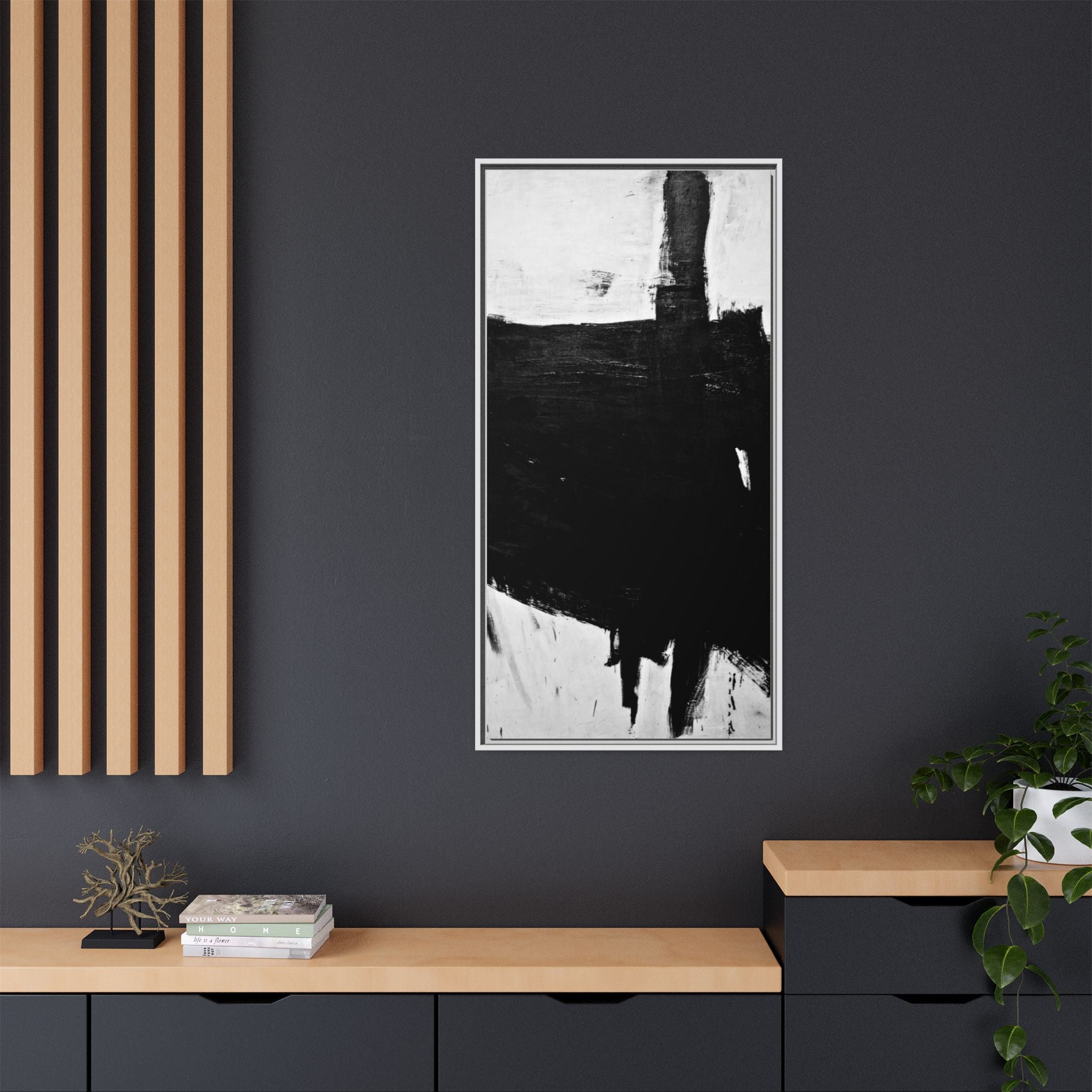 Sabra by Franz Kline Abstract Matte Canvas Framed Wall Art Print