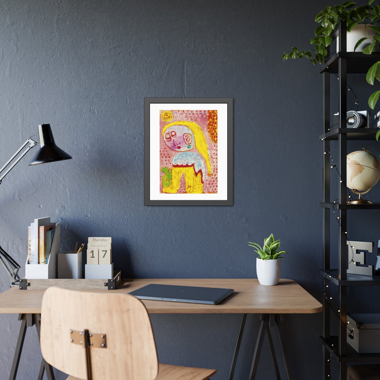 Magdalena vor der Bekehrung by Paul Klee Framed Abstract Wall Art Print
