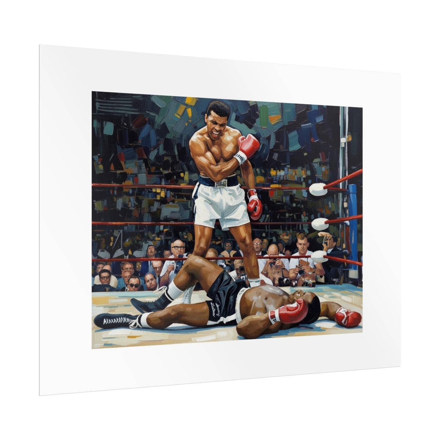 Muhammad Ali Knockout Boxing Poster — Rolled Sports Art Print