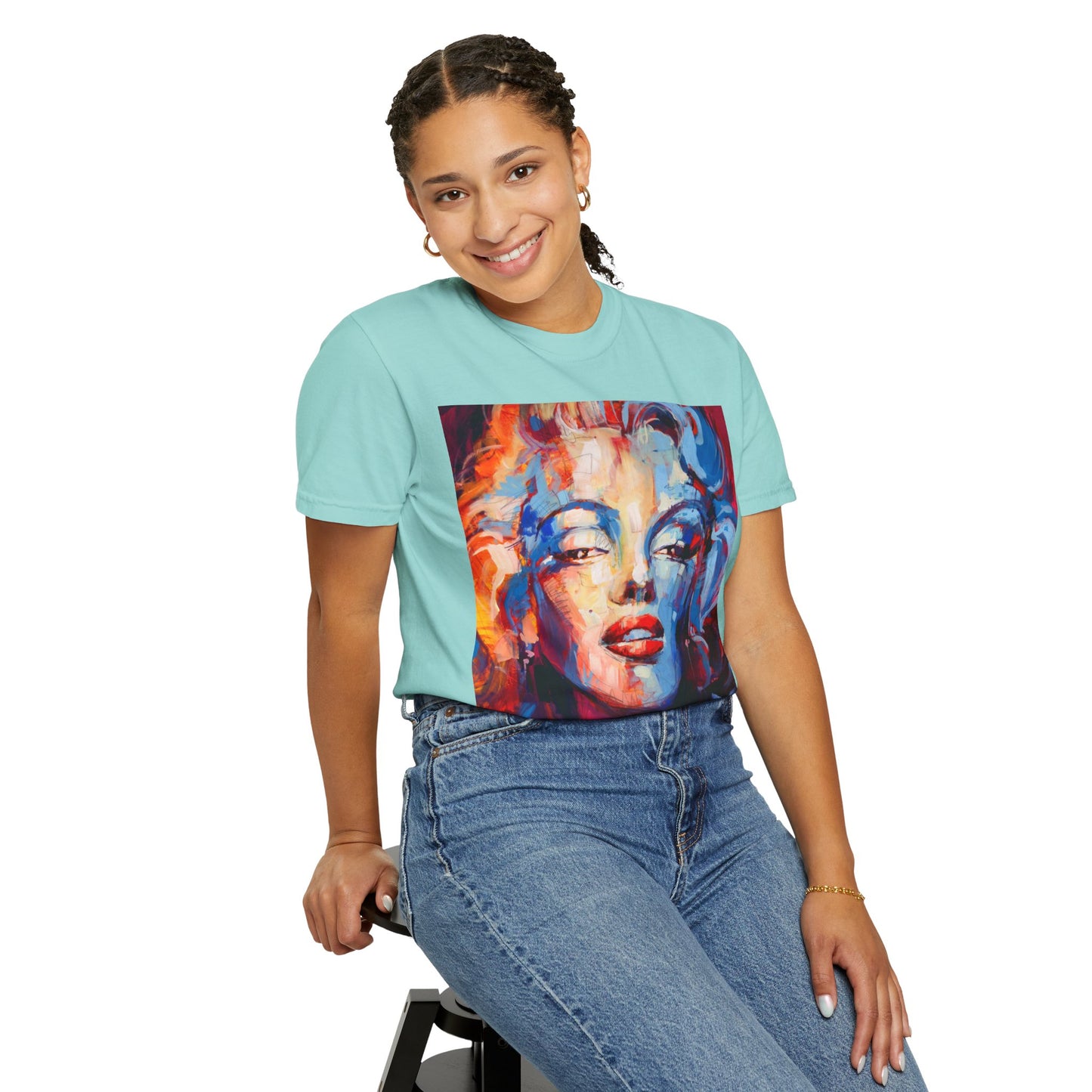 Artistic Pop Portrait T-Shirt — Colorful Marilyn-Inspired Graphic Tee