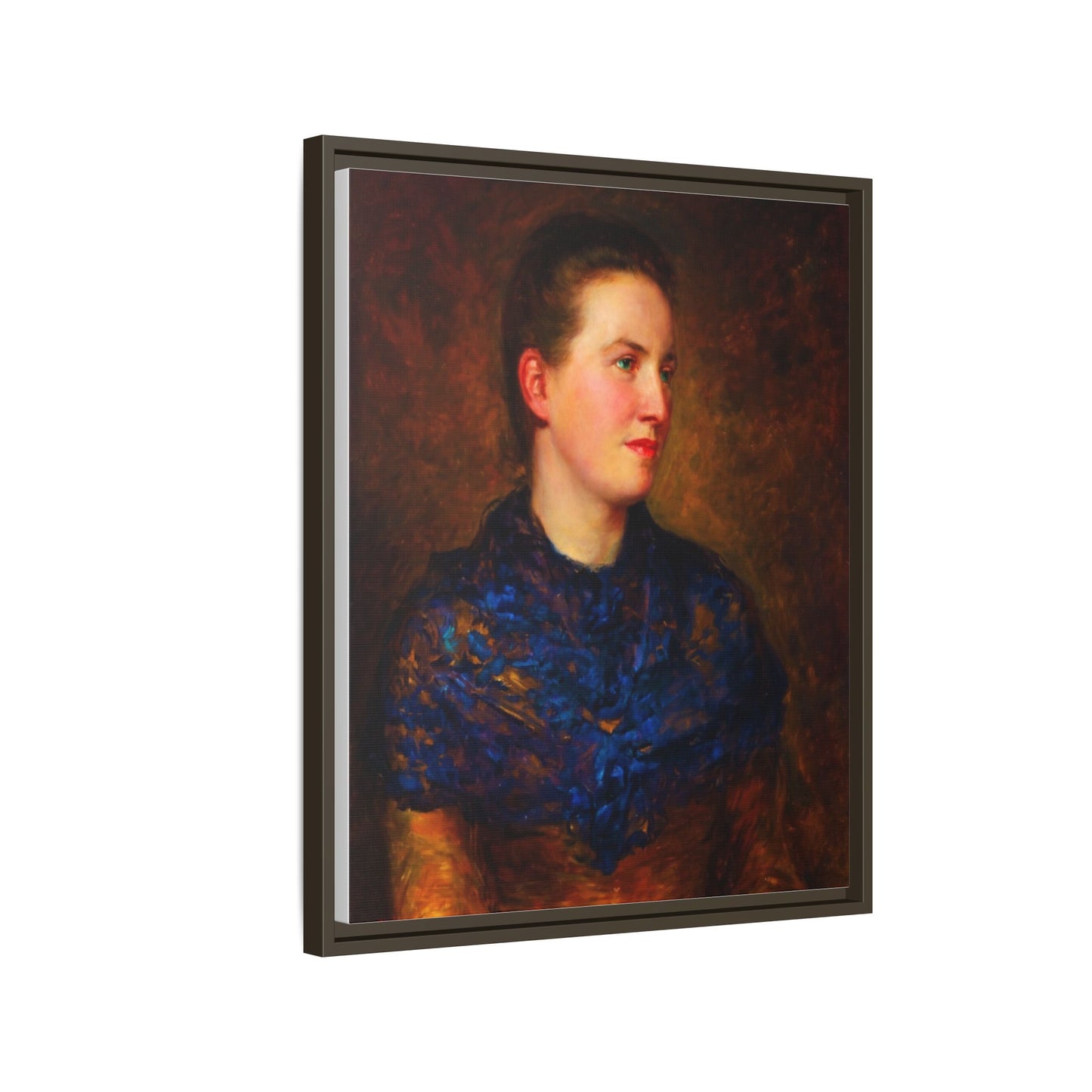 Framed Matte Canvas Portrait Print — Classic Victorian Woman Wall Art