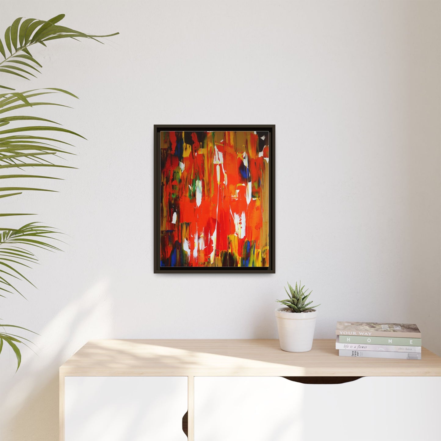 Burn baby burn by Norman Barrett Framed Matte Canvas Wall Art