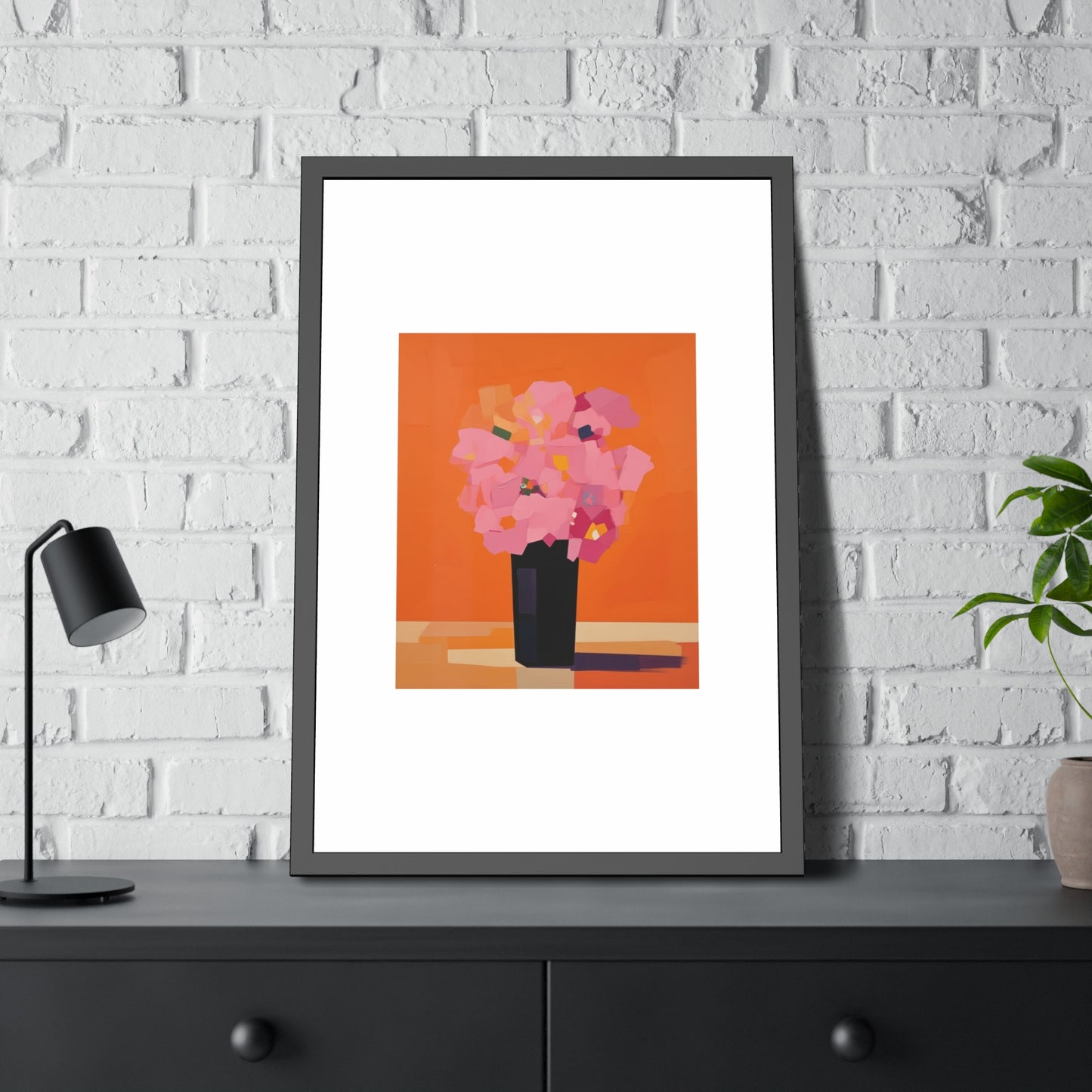 Floral Still Life Framed Poster — Pink Bouquet Art Print