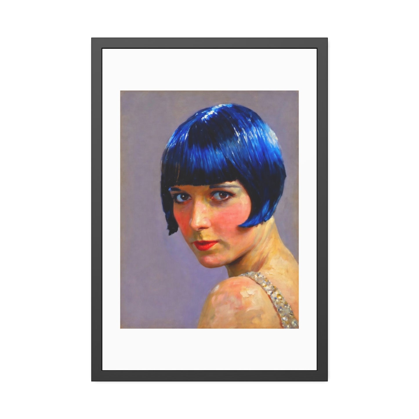 Blue Bob Portrait Framed Poster