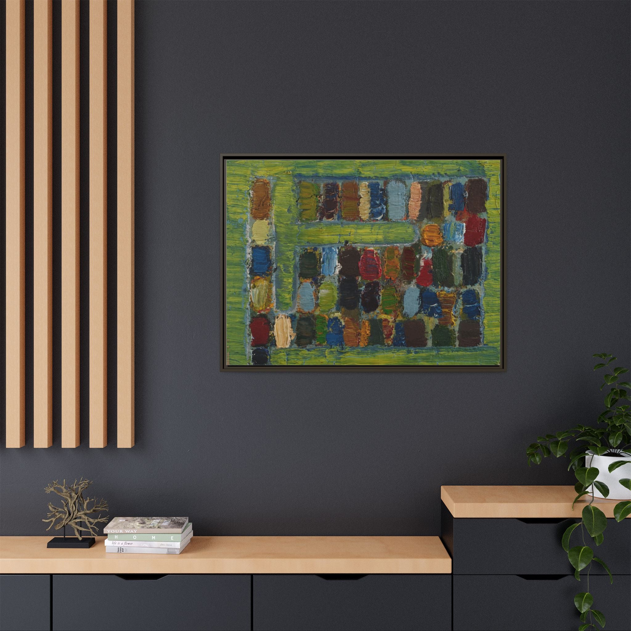 JMC-1970-3 by Jean-Michel Coulon Matte Canvas Framed Wall Art Print