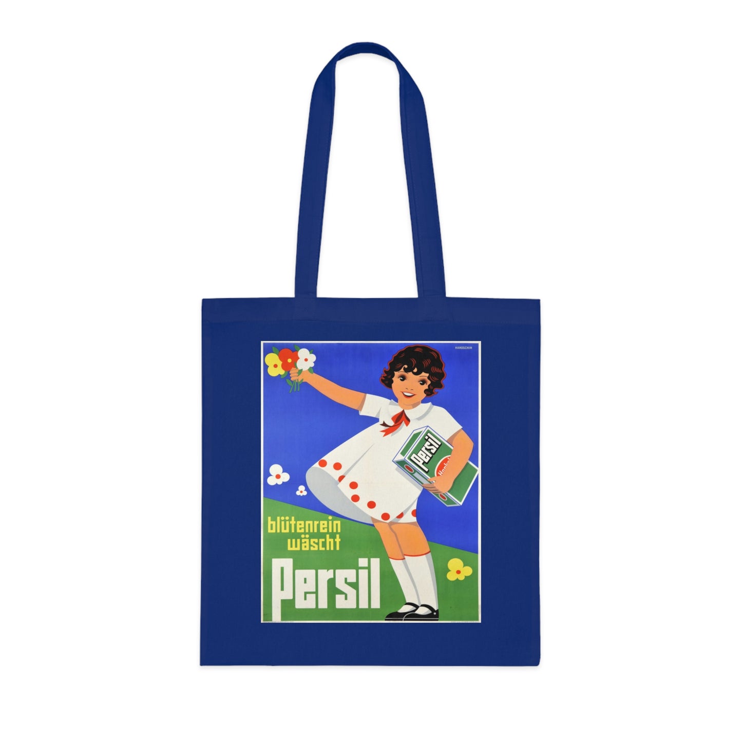 Persil Vintage Ad Tote Bag — Retro Flower Girl Laundry Graphic Cotton Tote