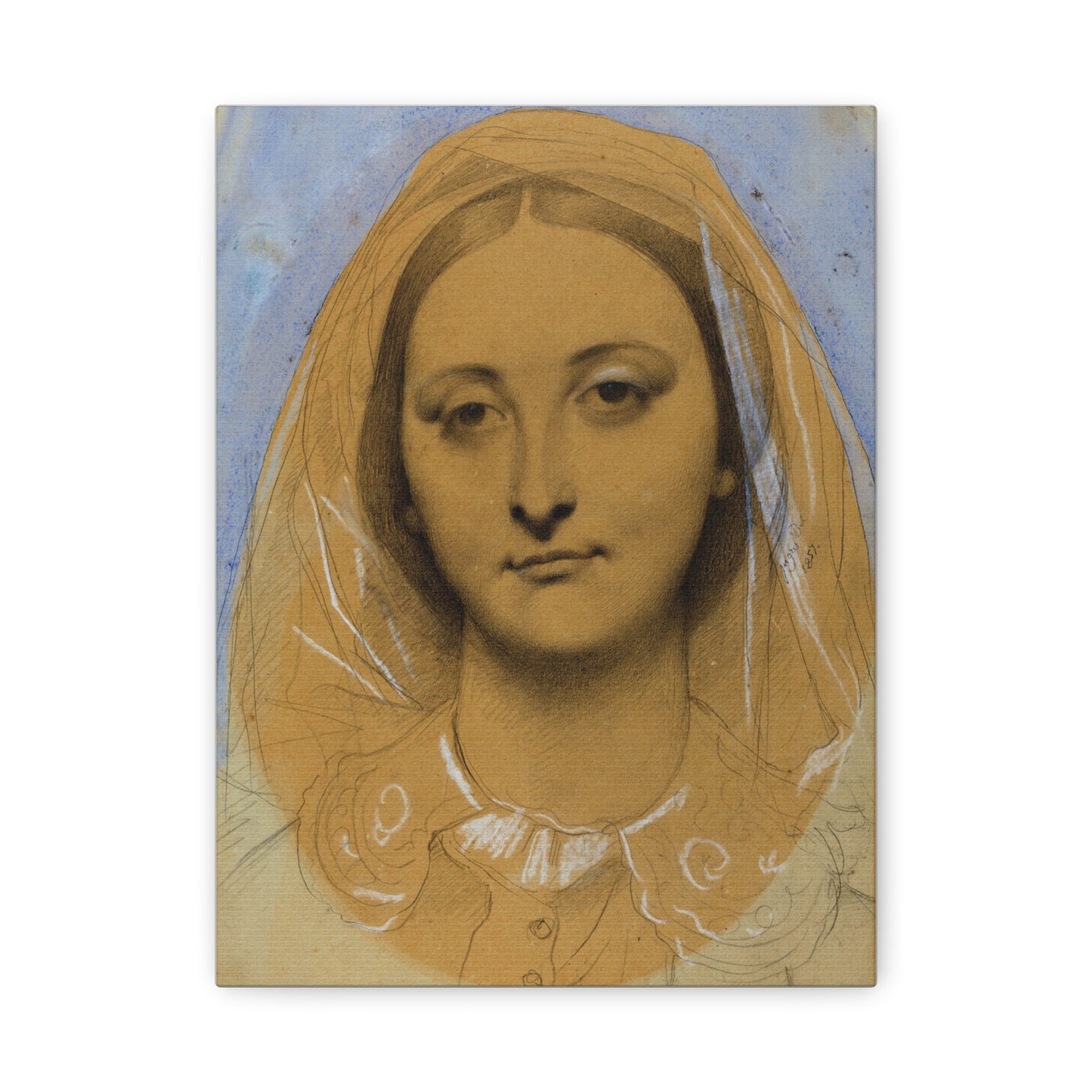 Mademoiselle Mary de Borderieux by Jean Auguste Dominique Ingres Matte Stretched Canvas Wall Art