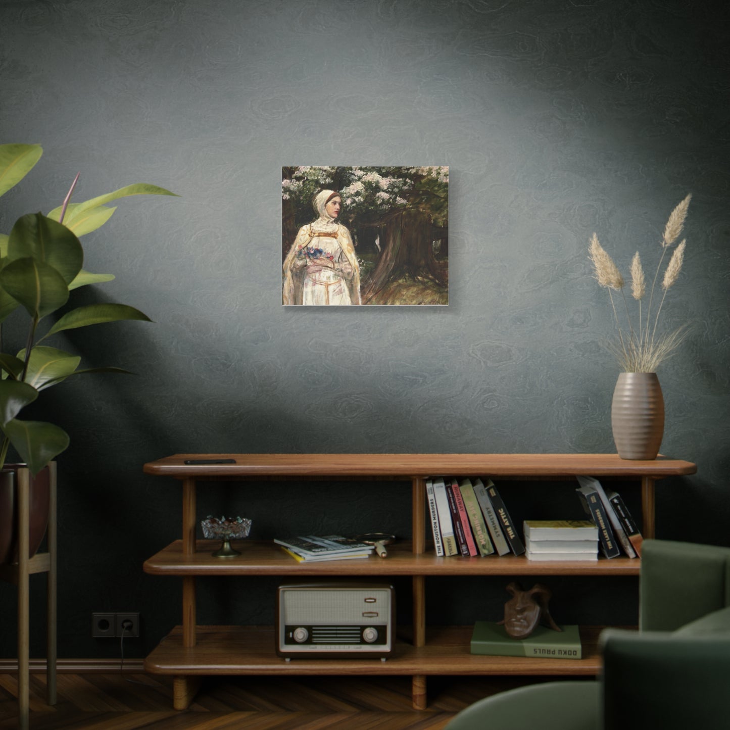 Matilda (formerly called Beatrice) by John William Waterhouse Matte Canvas Wall Art Print