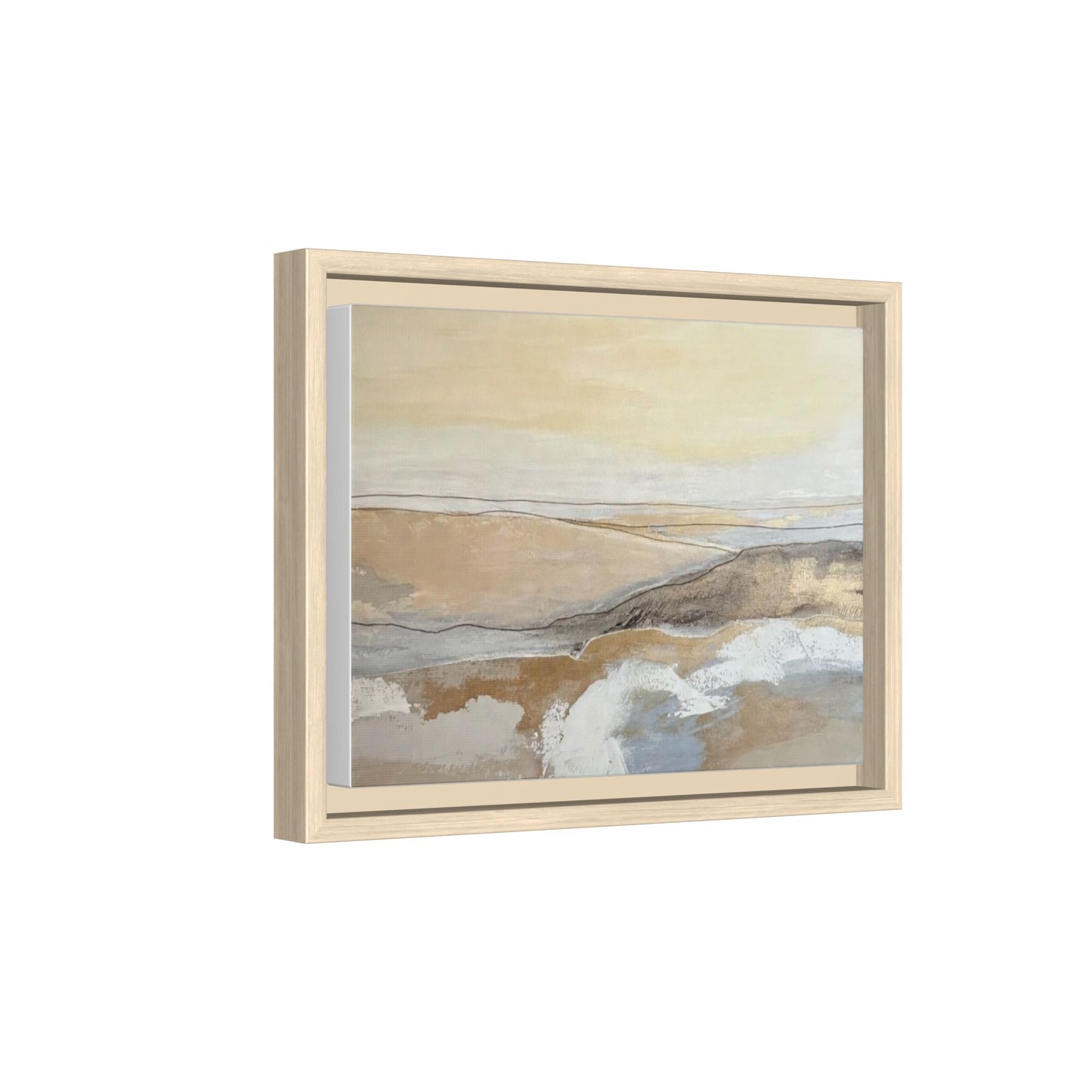 Framed Abstract Coastal Landscape Matte Canvas Wall Art