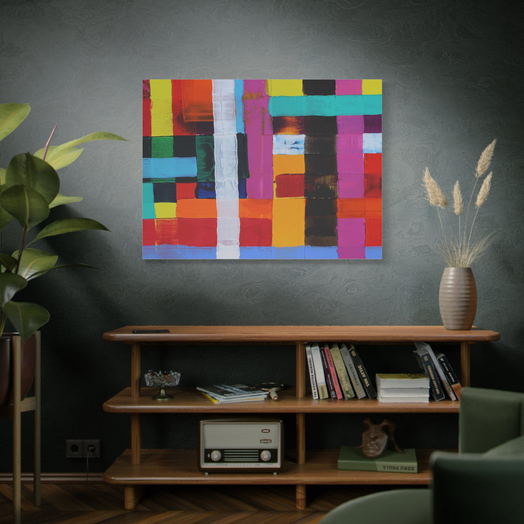 Farbfeld Malerei (Acryl) by Unknown Artist Matte Canvas Print Wall Art