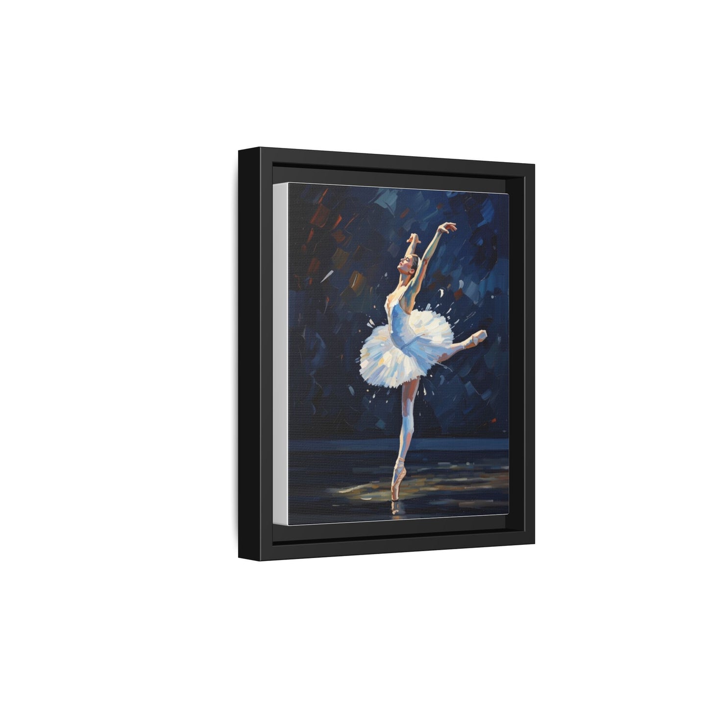 Ballerina Ballet Canvas Print — Framed Matte Wall Art