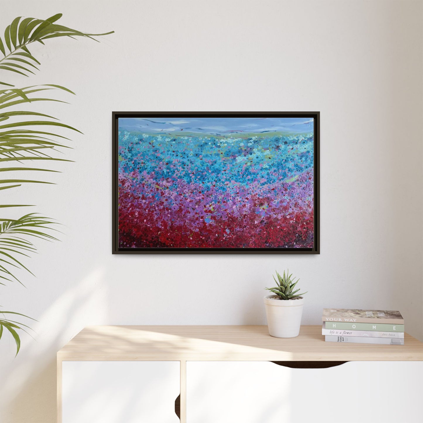 Bloom by Unknown Framed Matte Canvas Abstract Floral Field Wall Art