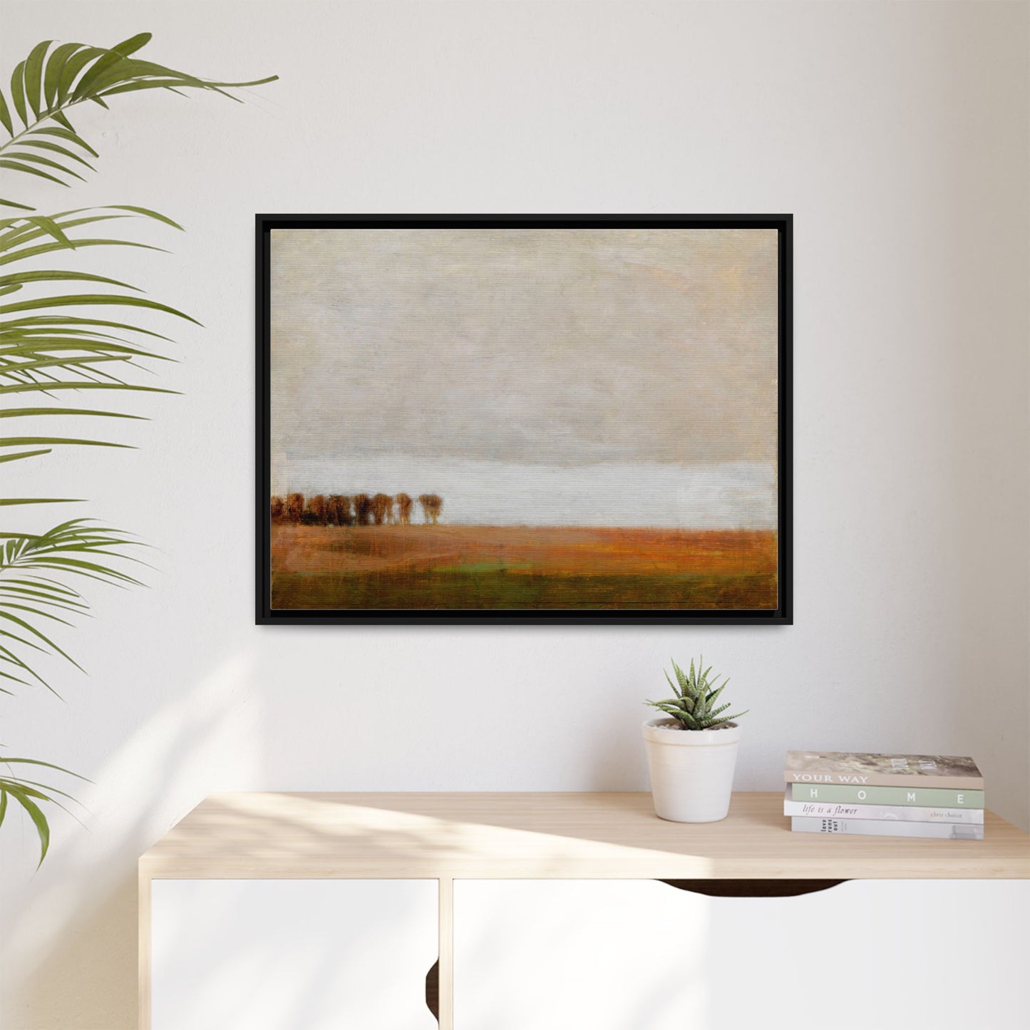 View of Jaegersborg Allé, North of Copenhagen by Vilhelm Hammershøi Framed Matte Canvas Wall Art Print