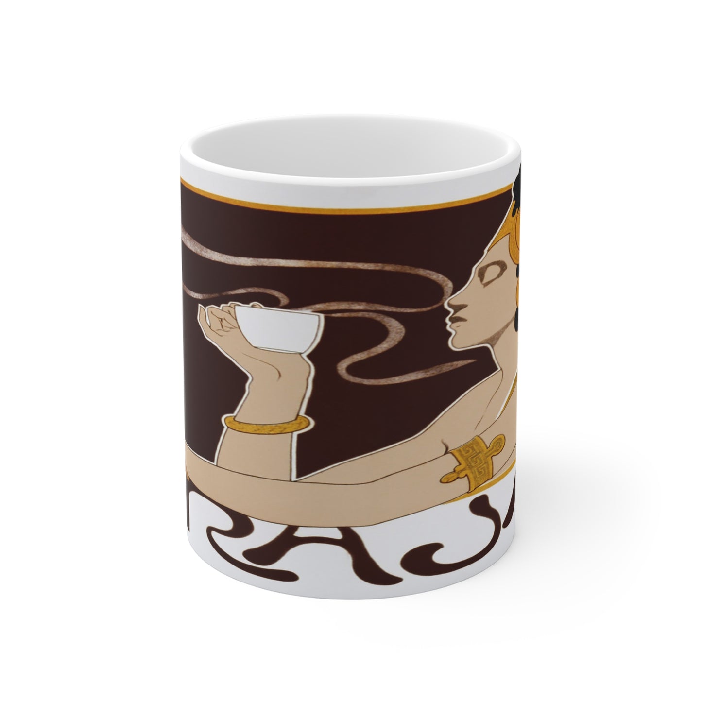 Art Nouveau Tea Lady Mug – Vintage Steam Coffee Cup