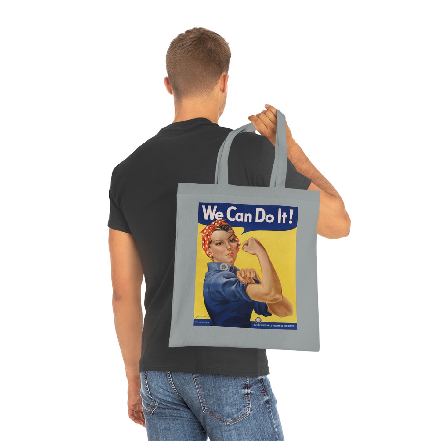 We Can Do It! Rosie the Riveter Cotton Tote — Vintage Feminist Empowerment Shopper