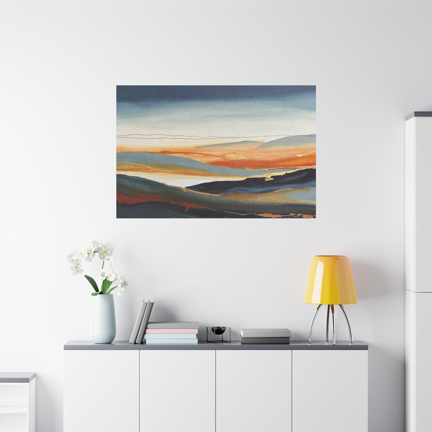 Abstract Coastal Sunset Canvas Print — Matte Stretched Wall Art