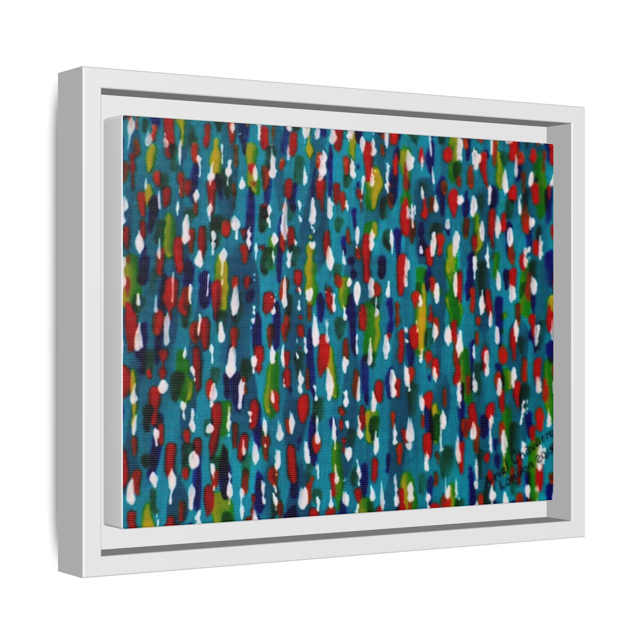 Colours Of The Soul Reflecting On Water by Ariel Chavarro Avila Matte Canvas Framed Art