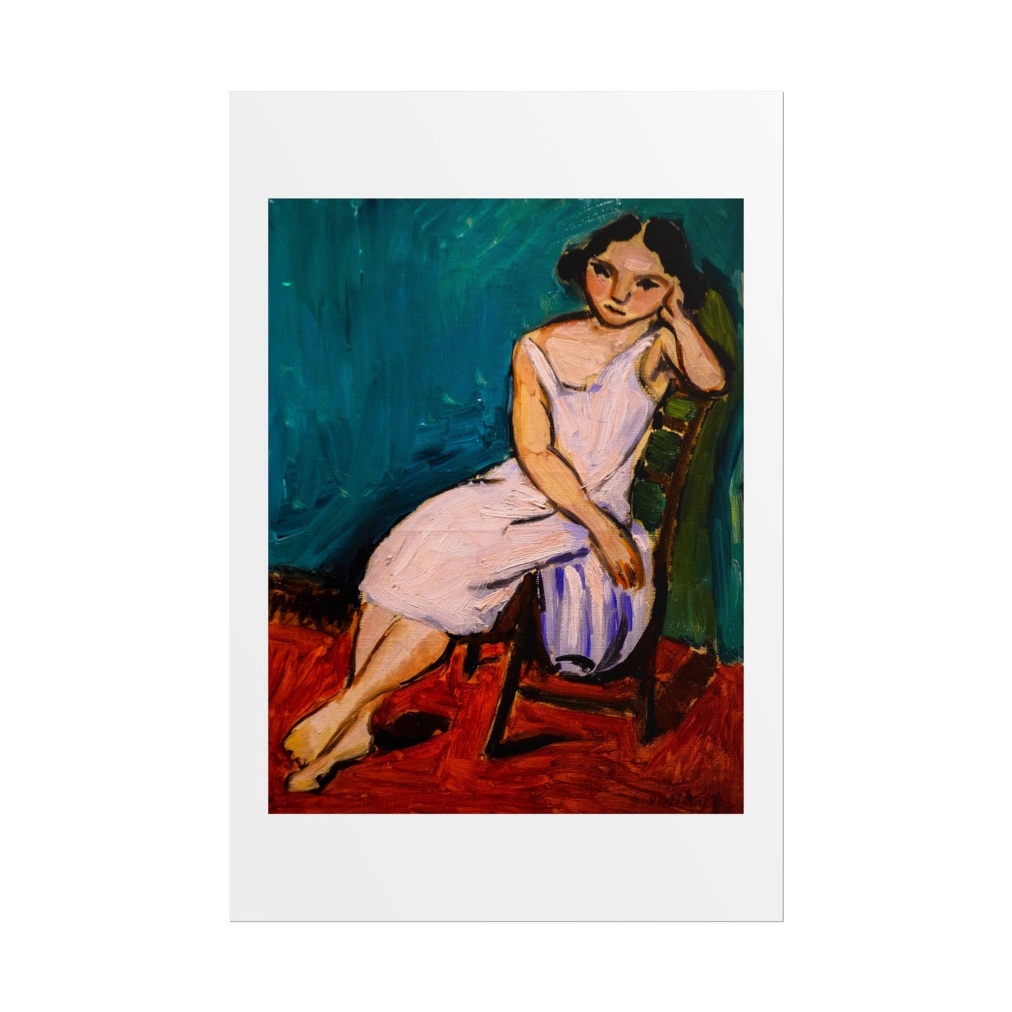 Jeune Fille assise by Henri Matisse Wall Art Print