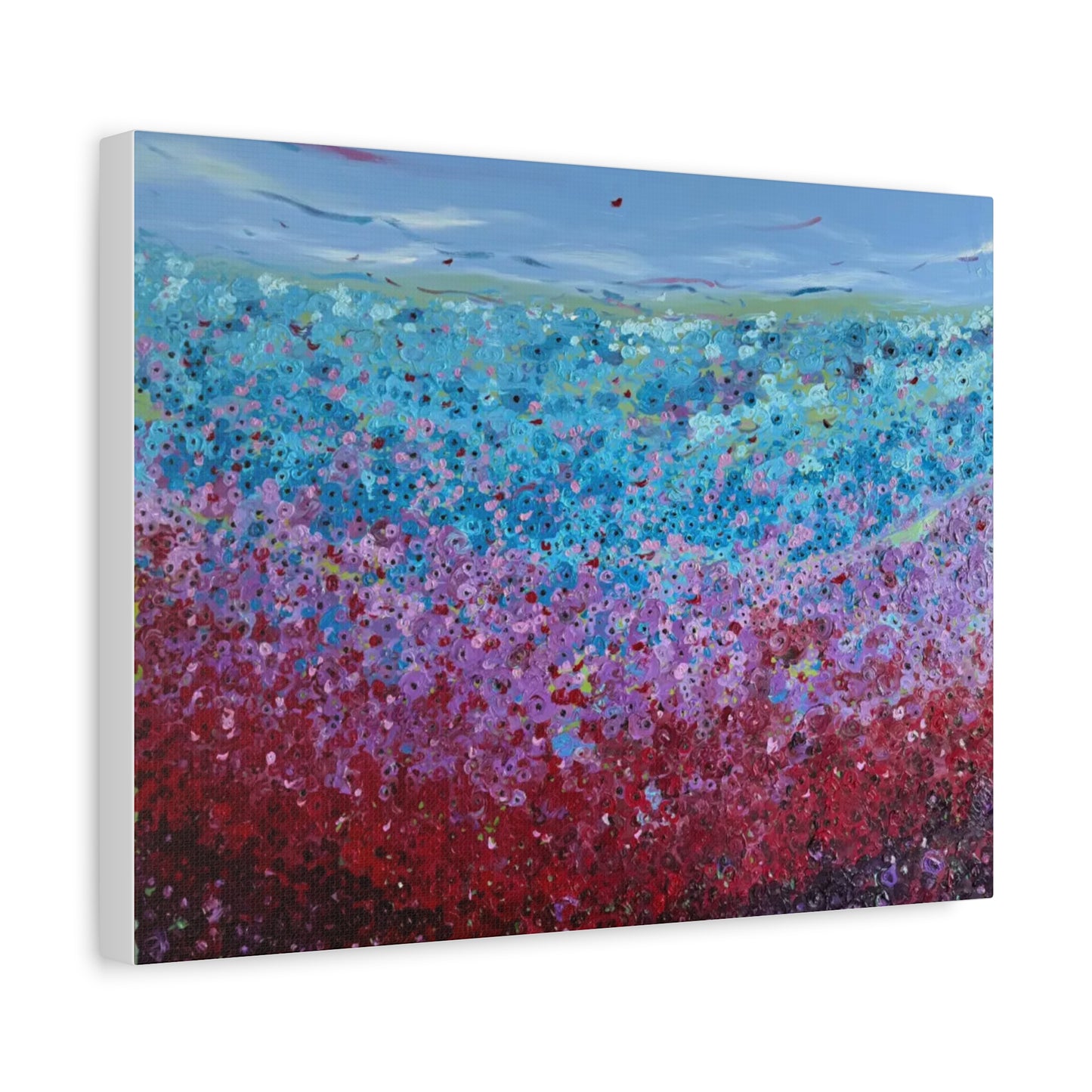 Bloom by Unknown Abstract Coastal Bloom Canvas Wall Art — Matte Stretched 1.25"