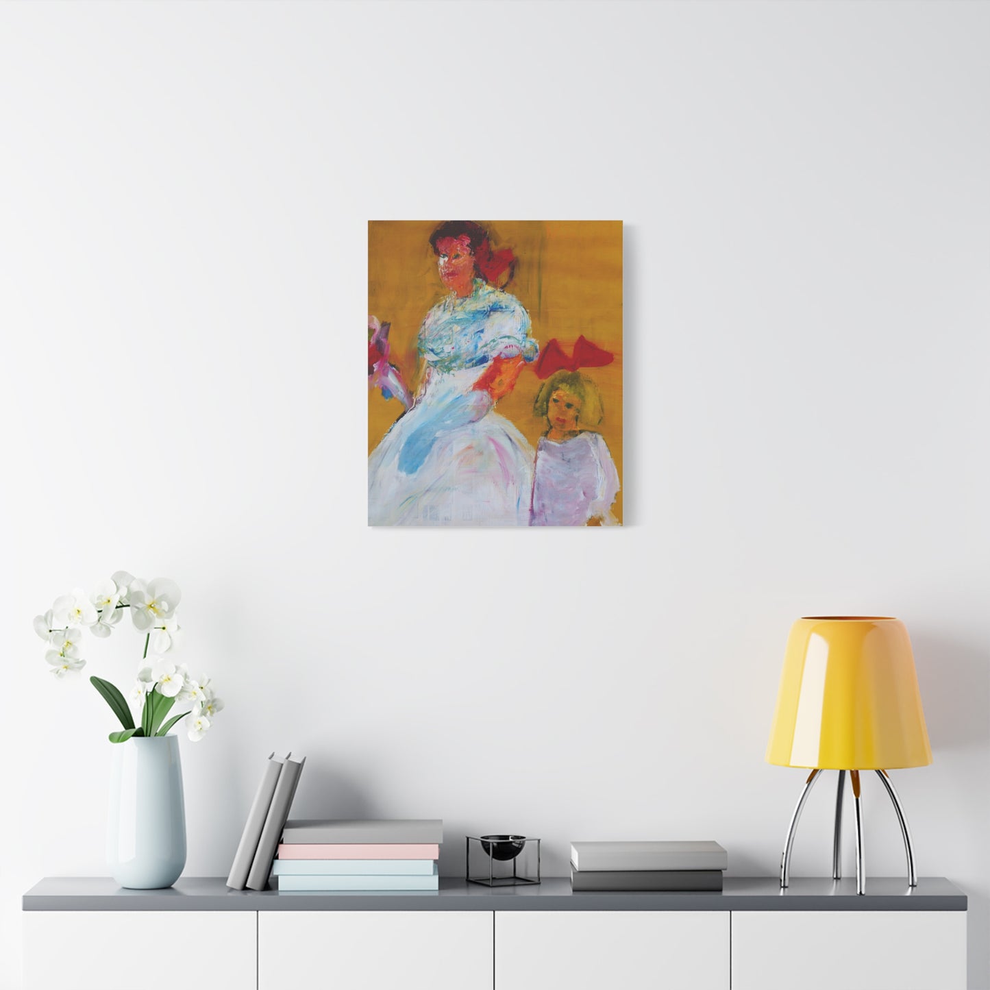 Bride and Bridesmaid by Unknown Artist Matte Canvas Wall Art Print