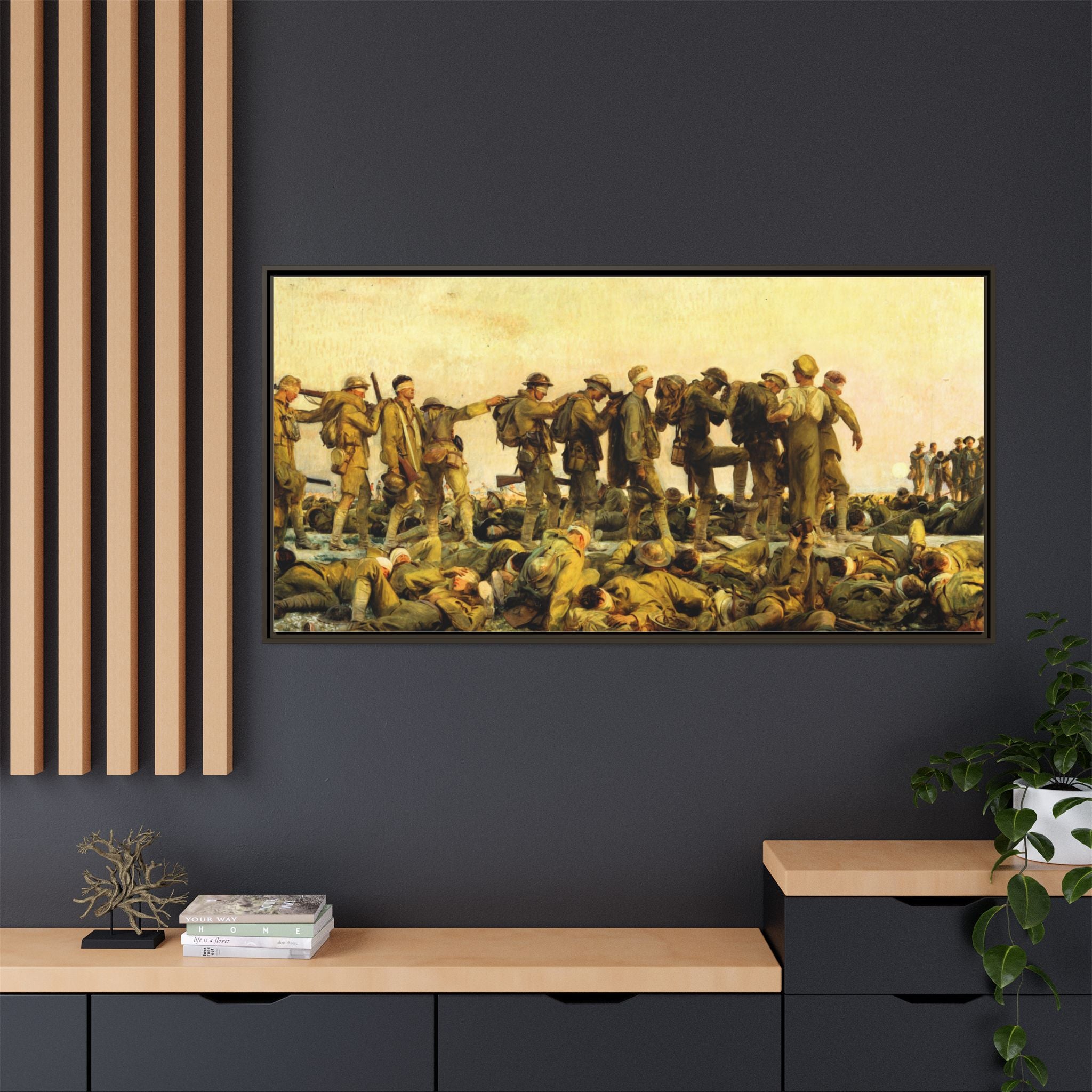 Gassed by John Singer Sargent (RA) Framed Matte Canvas Print