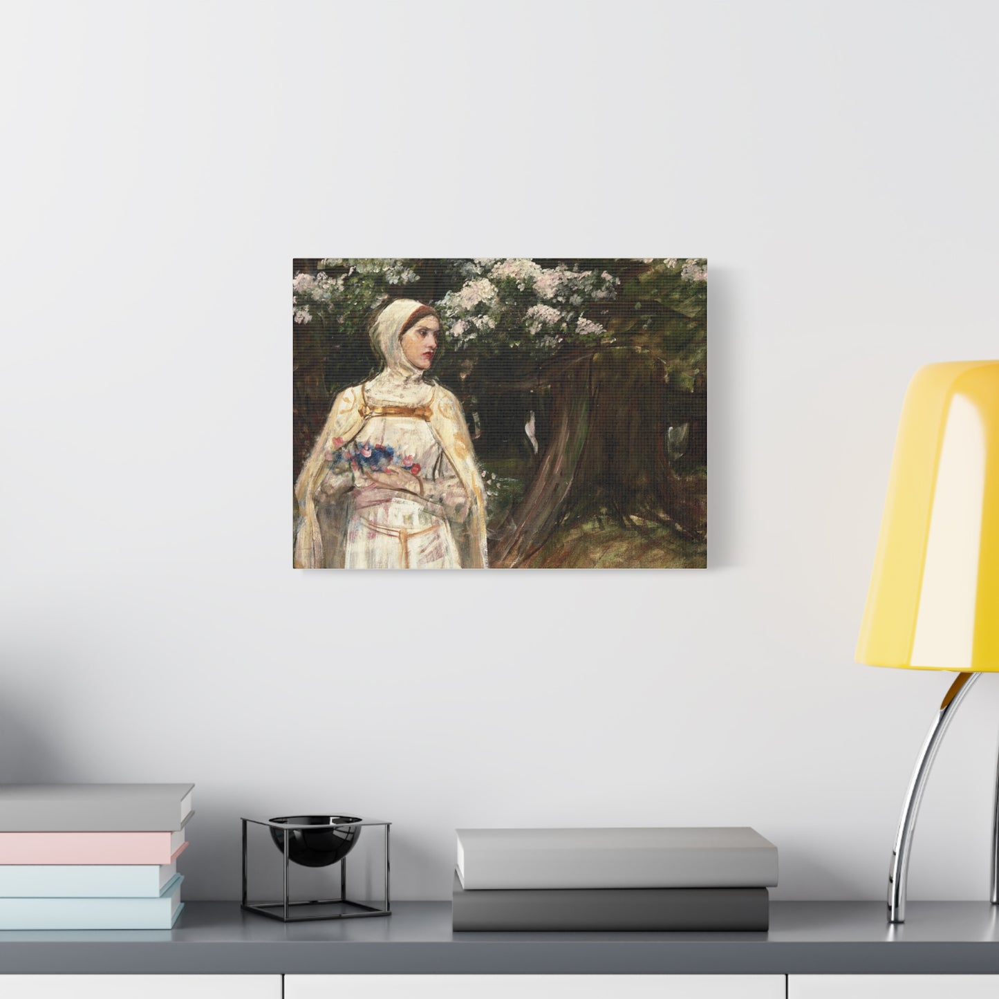 Matilda (formerly called Beatrice) by John William Waterhouse Matte Canvas Wall Art Print