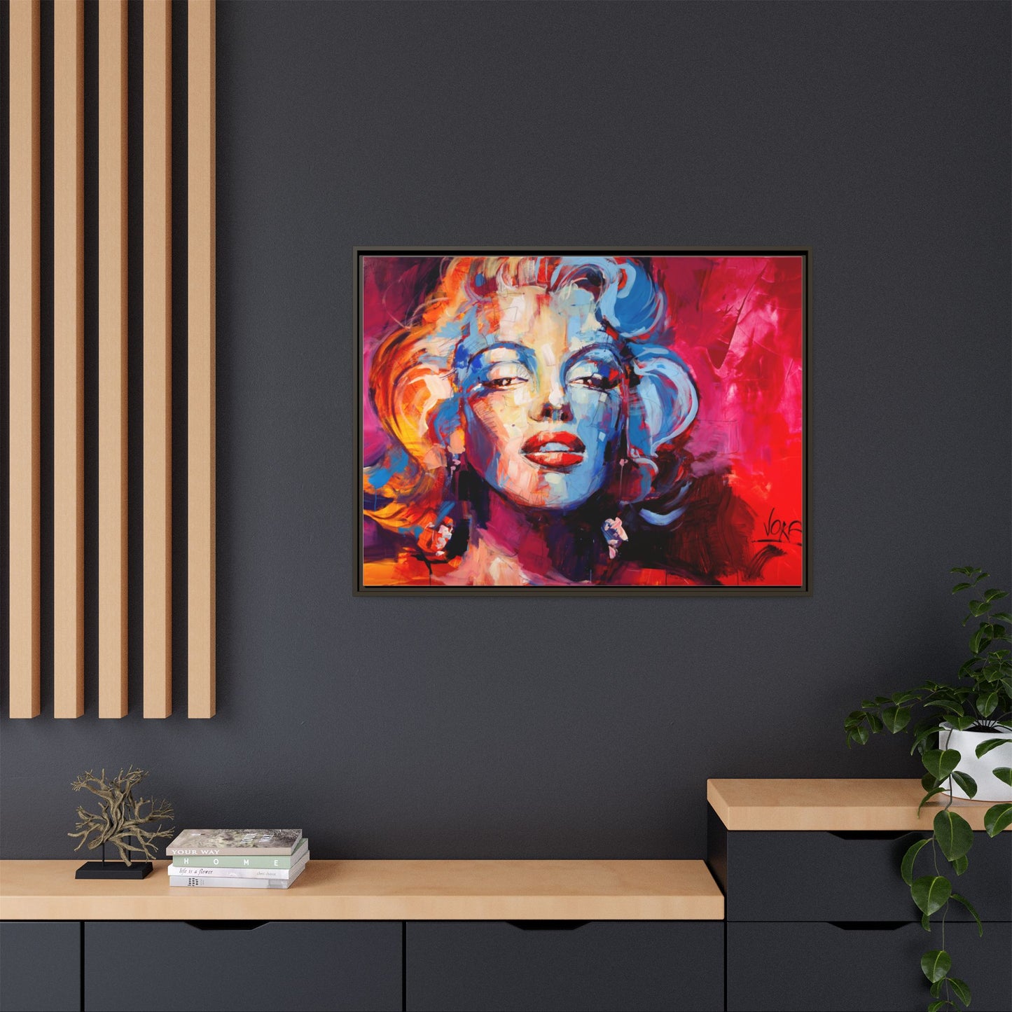 Marilyn Monroe attributed to Voke Matte Canvas Framed Wall Art