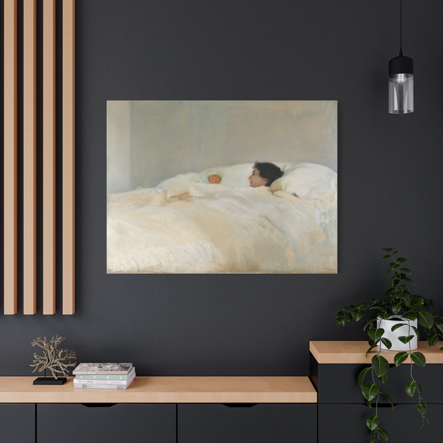 Mother by Joaquin Sorolla y Bastida Art Canvas Print — Serene Nursery Wall Decor