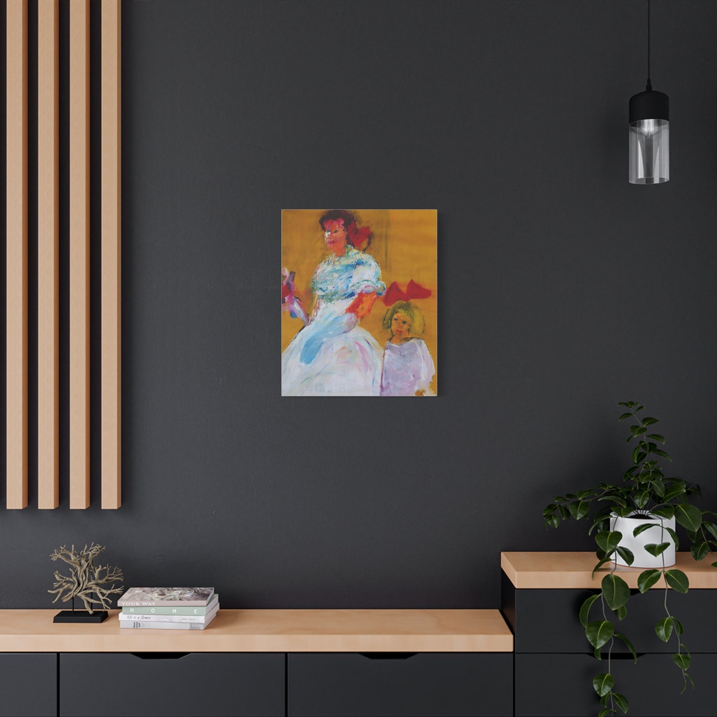 Bride and Bridesmaid by Unknown Artist Matte Canvas Wall Art Print