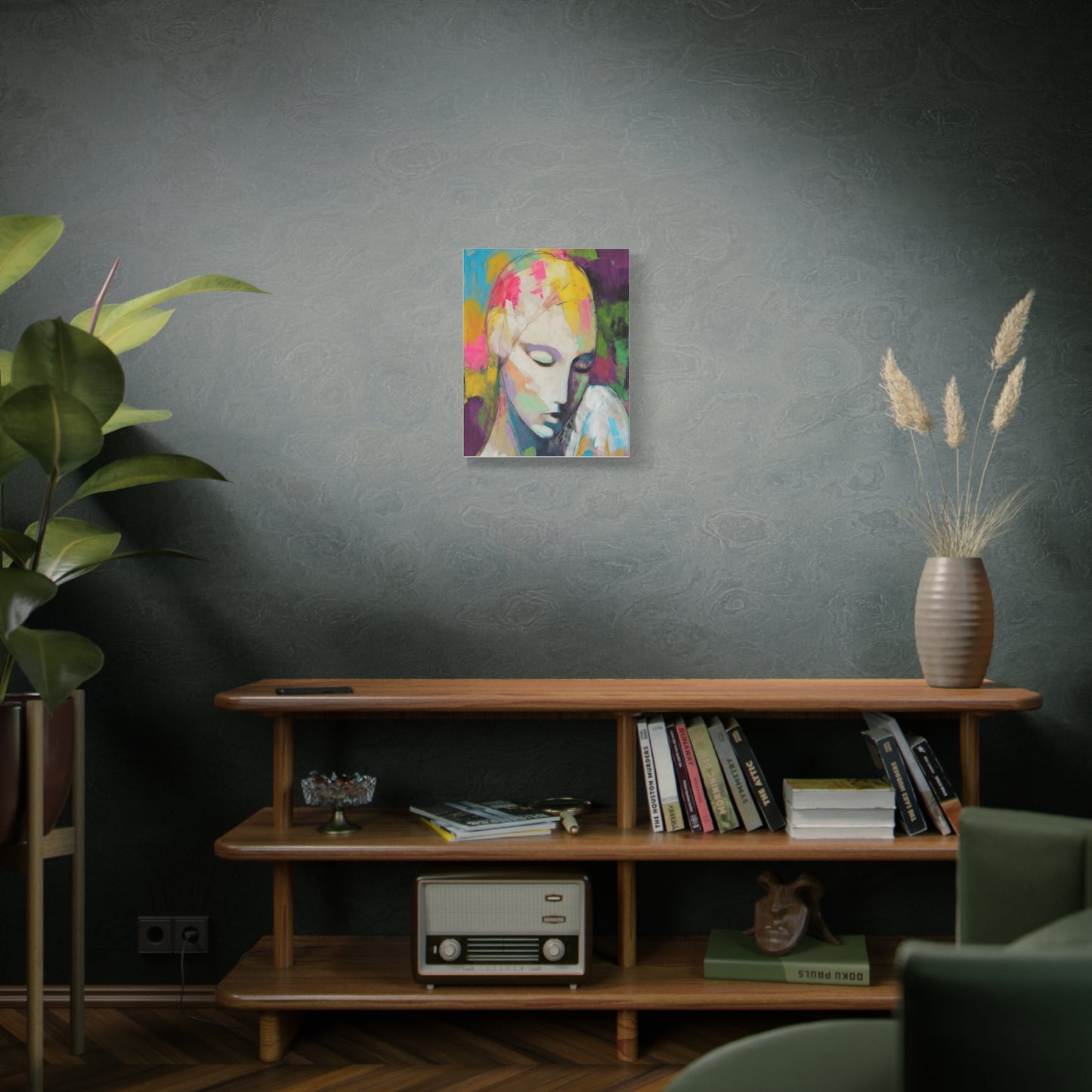Abstract Angel Portrait Canvas - Colorful Modern Wall Art
