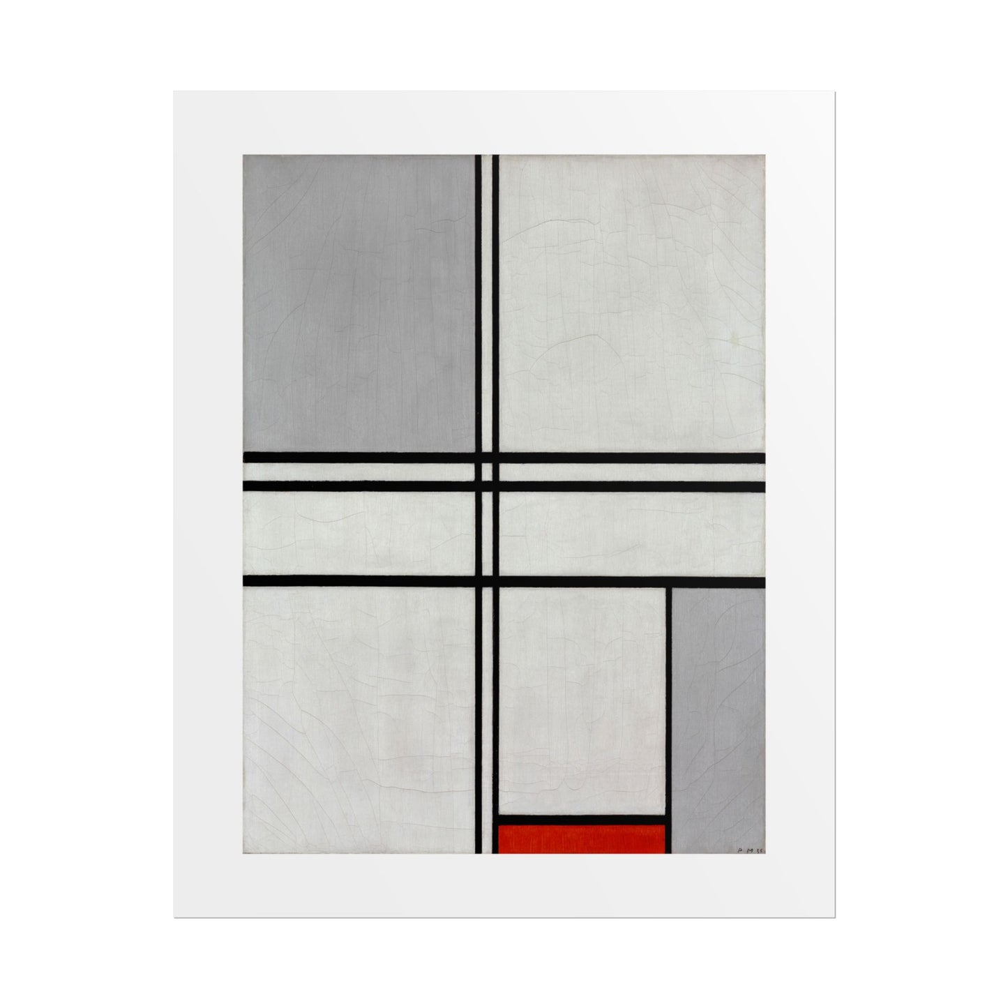 Composition (No. 1) by Piet Mondrian Abstract  Wall Art Print