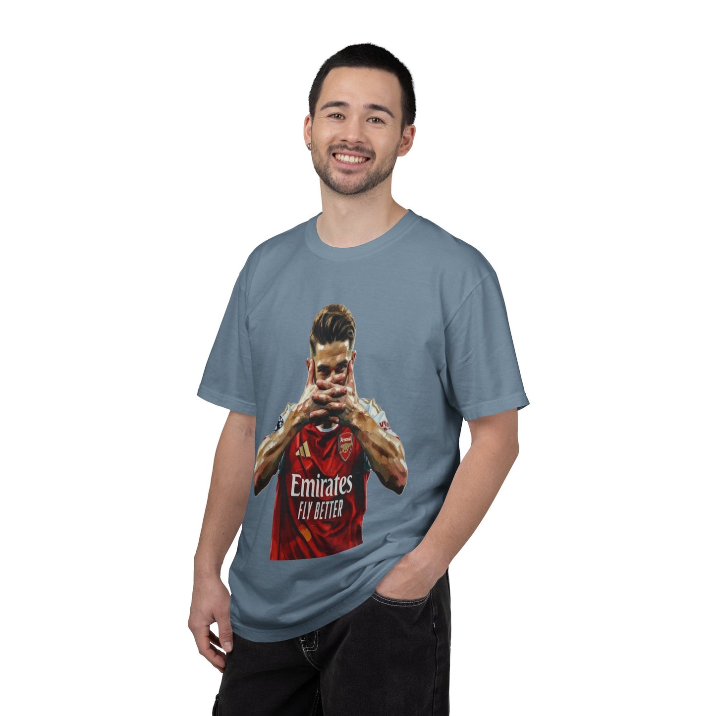 Soccer Celebration T-Shirt — Emirates 'Fly Better' Jersey Design