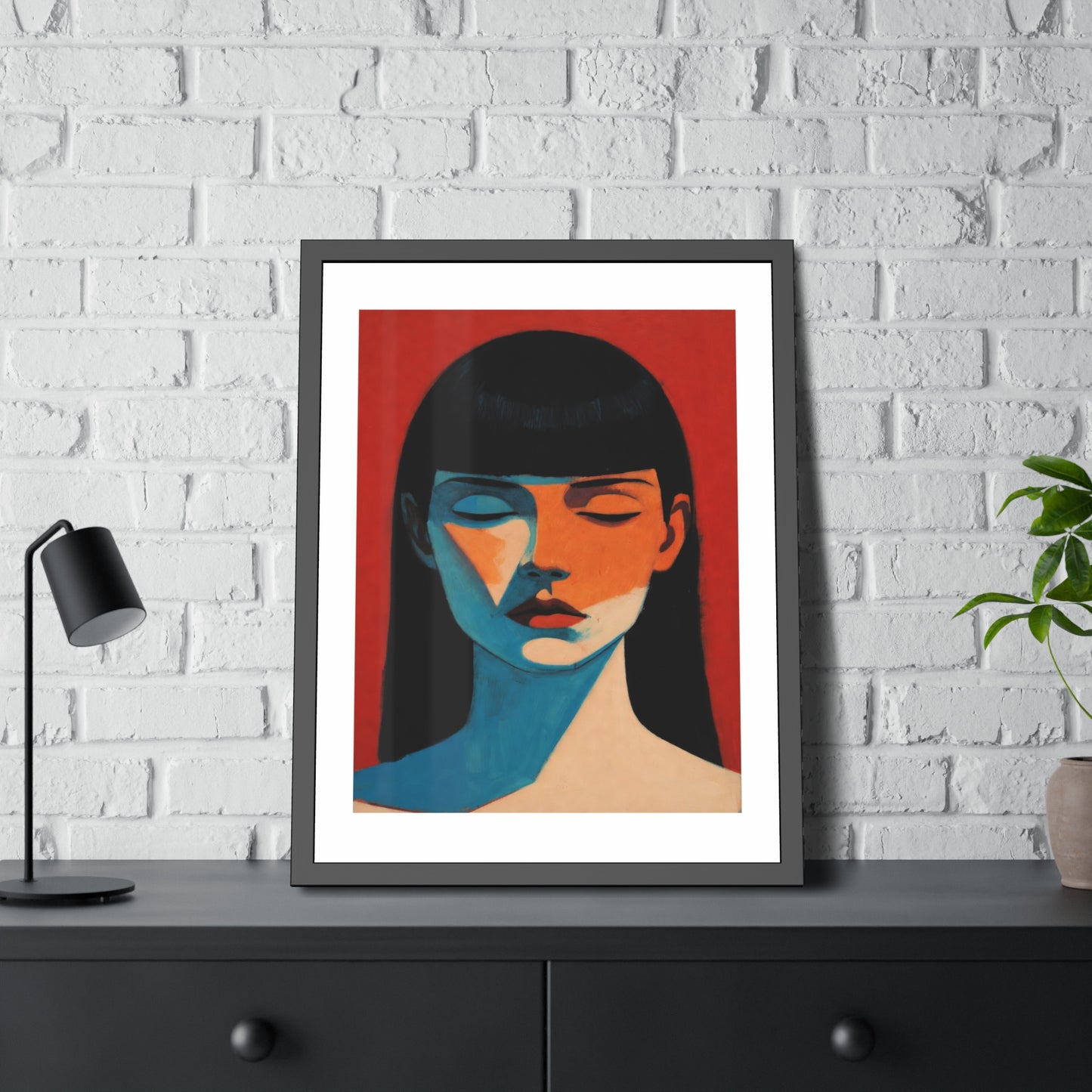 Framed Art Print — Moody Portrait Poster