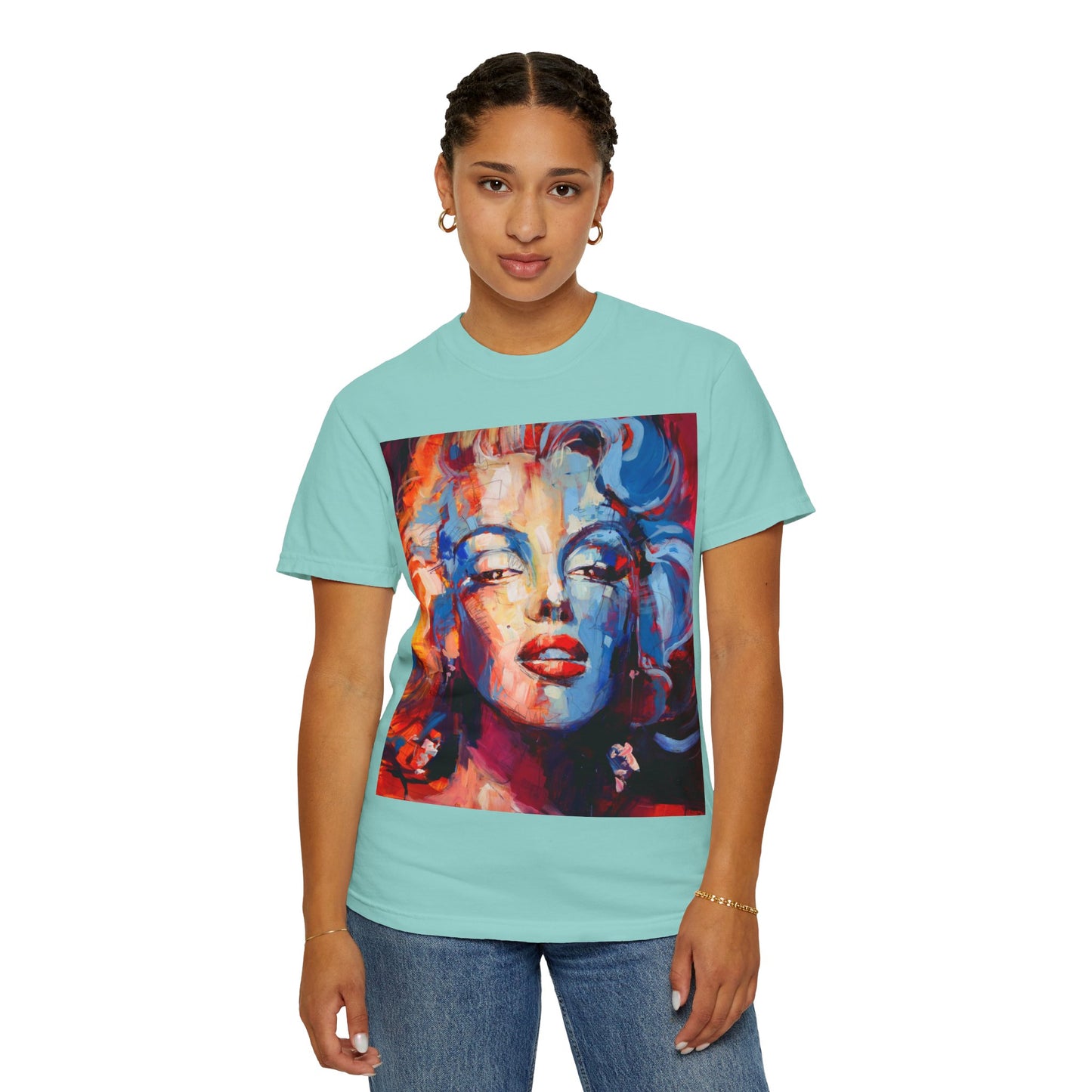 Artistic Pop Portrait T-Shirt — Colorful Marilyn-Inspired Graphic Tee