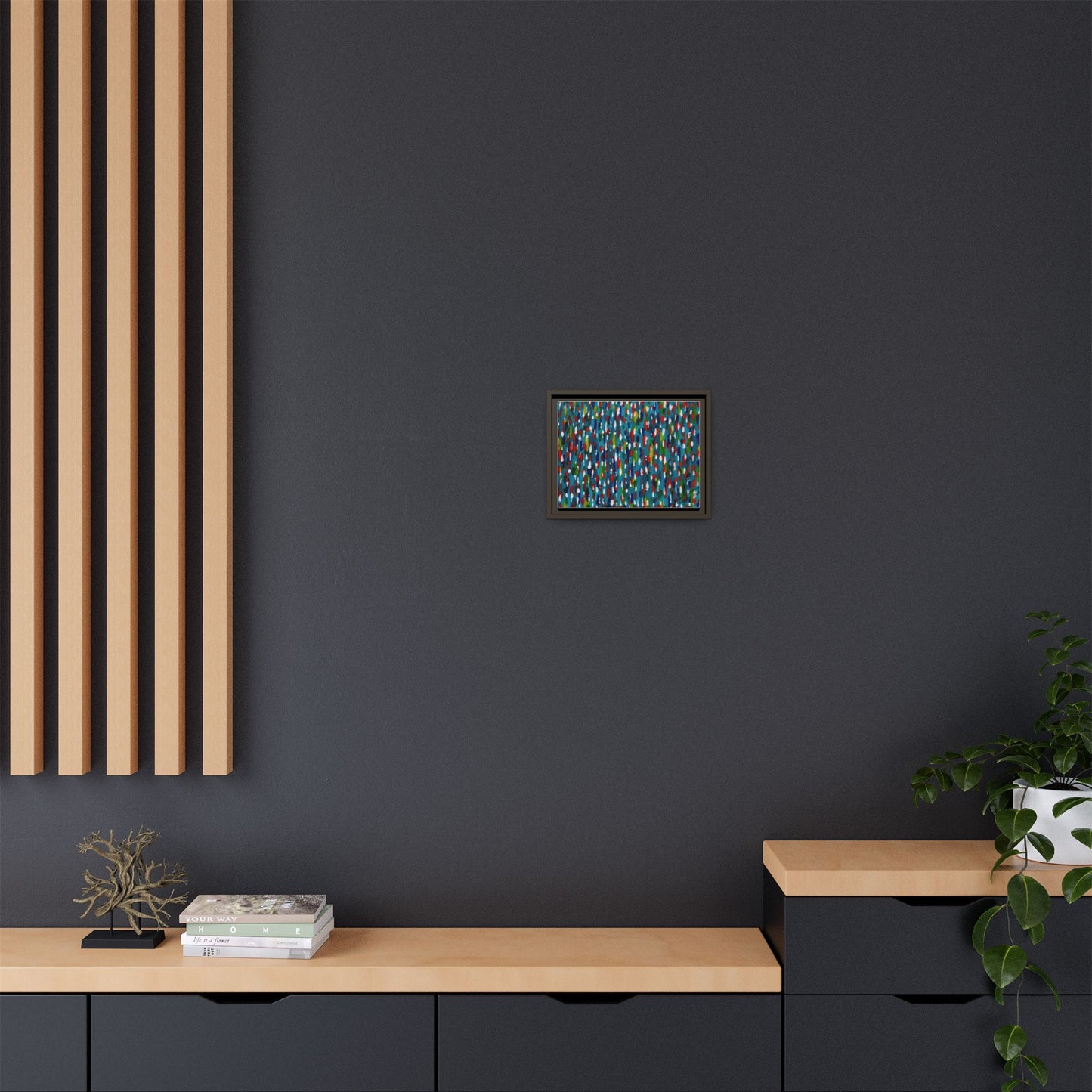 Colours Of The Soul Reflecting On Water by Ariel Chavarro Avila Matte Canvas Framed Art