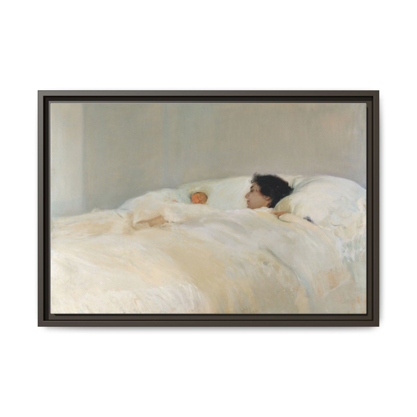 Mother by Joaquin Sorolla y Bastida Framed Matte Canvas Wall Art Print