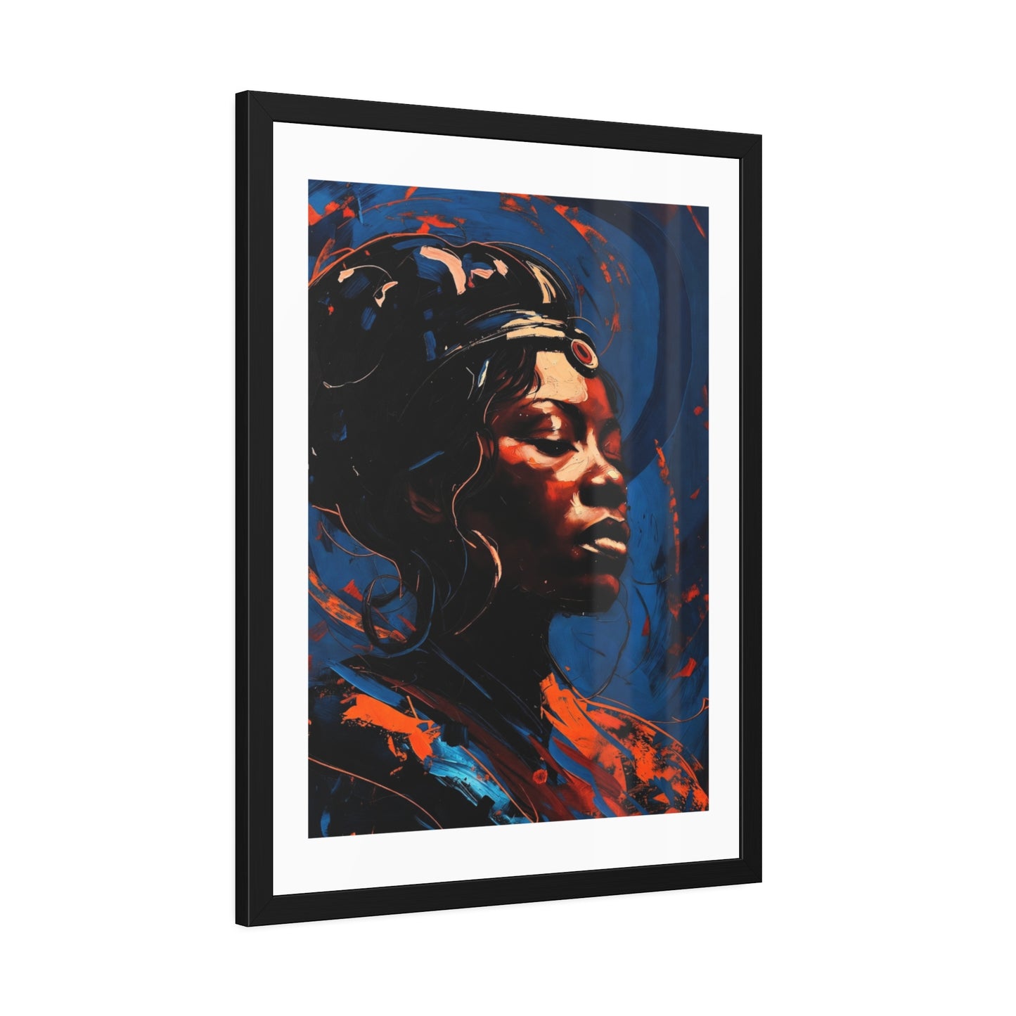 Framed Art Poster — Bold Abstract Portrait Wall Art