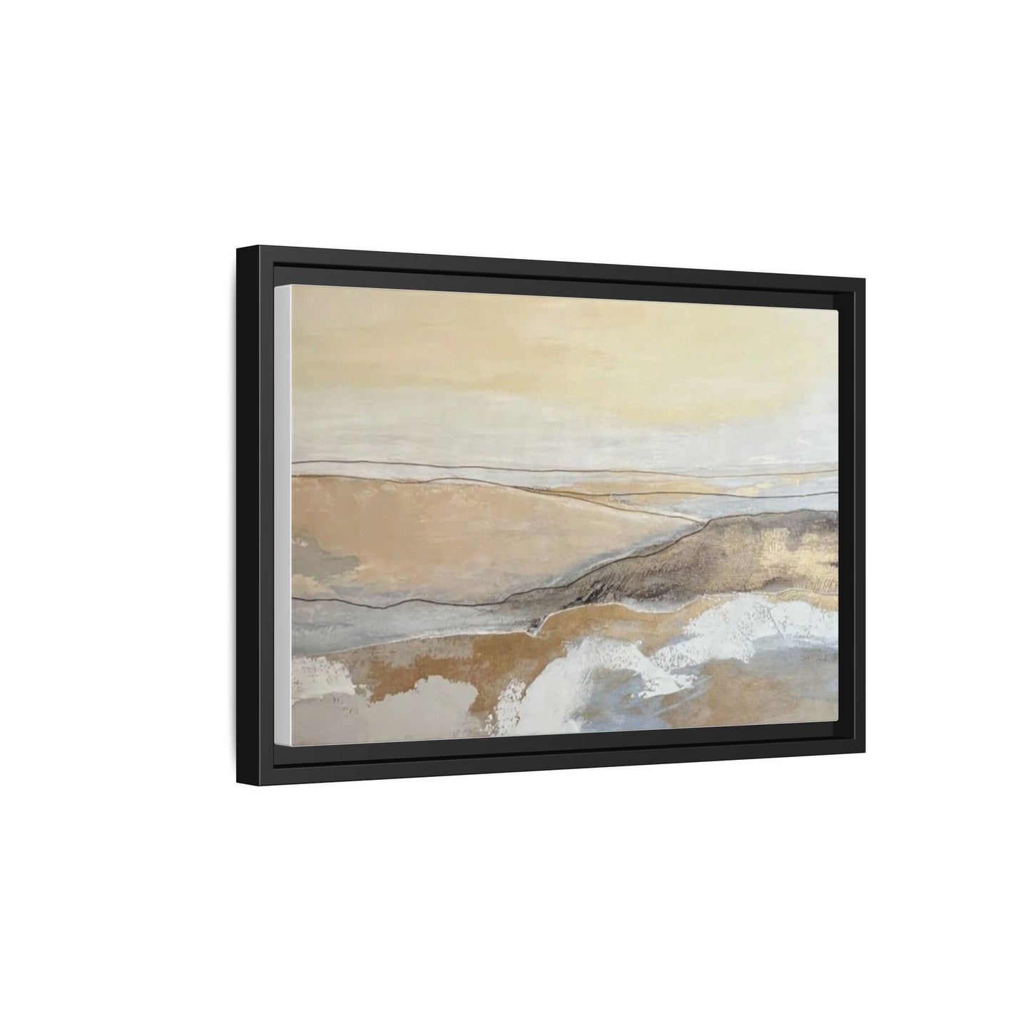Framed Abstract Coastal Landscape Matte Canvas Wall Art