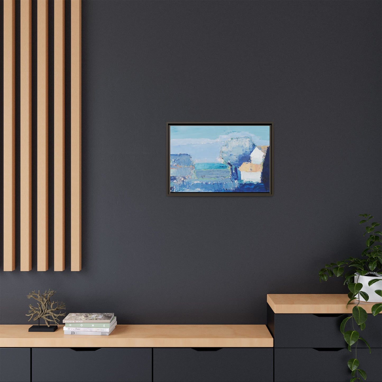 Paysage de Provence by Nicolas de Staël Framed Matte Canvas Seascape Wall Art Print
