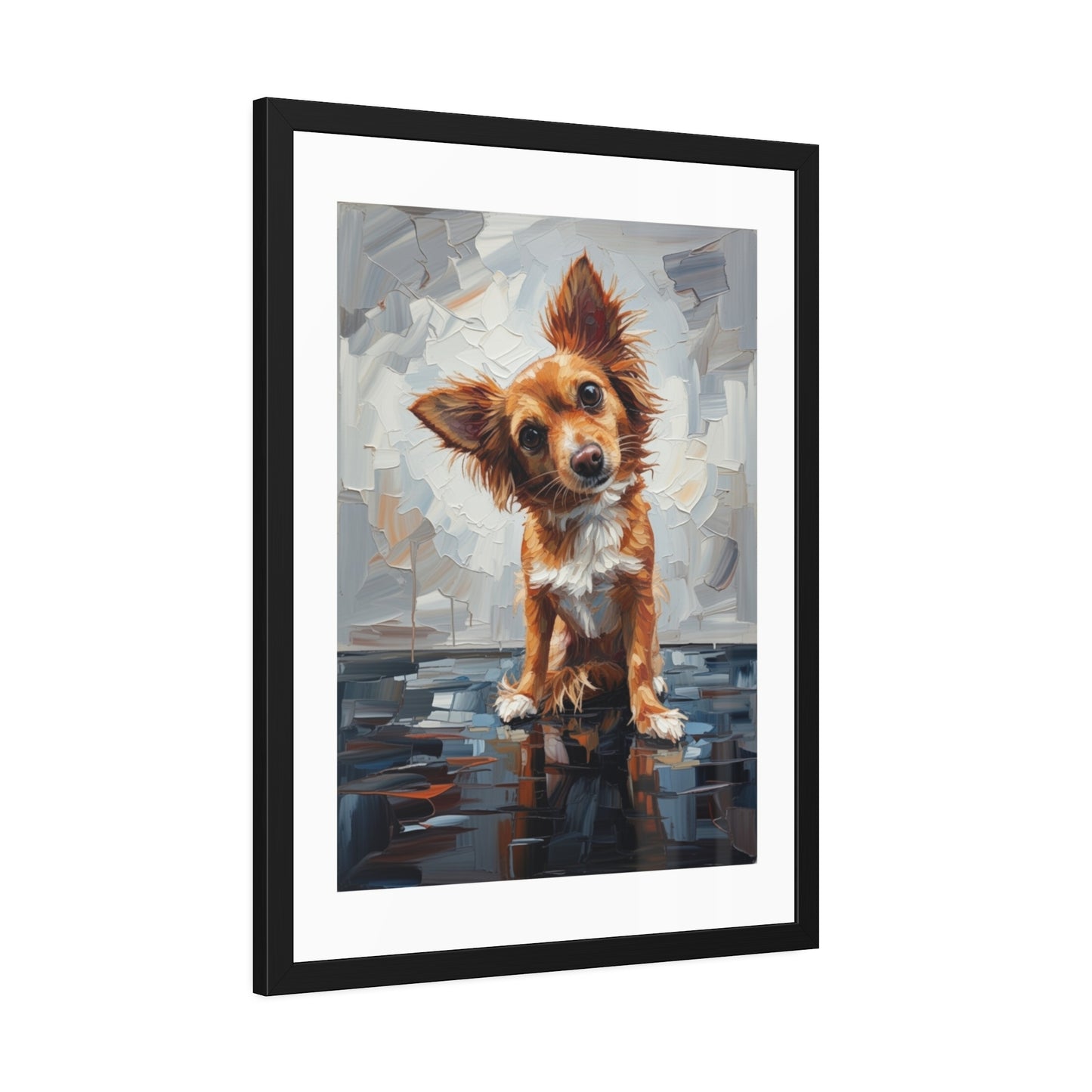 Dog Portrait Framed Poster — Cute Puppy Wall Art
