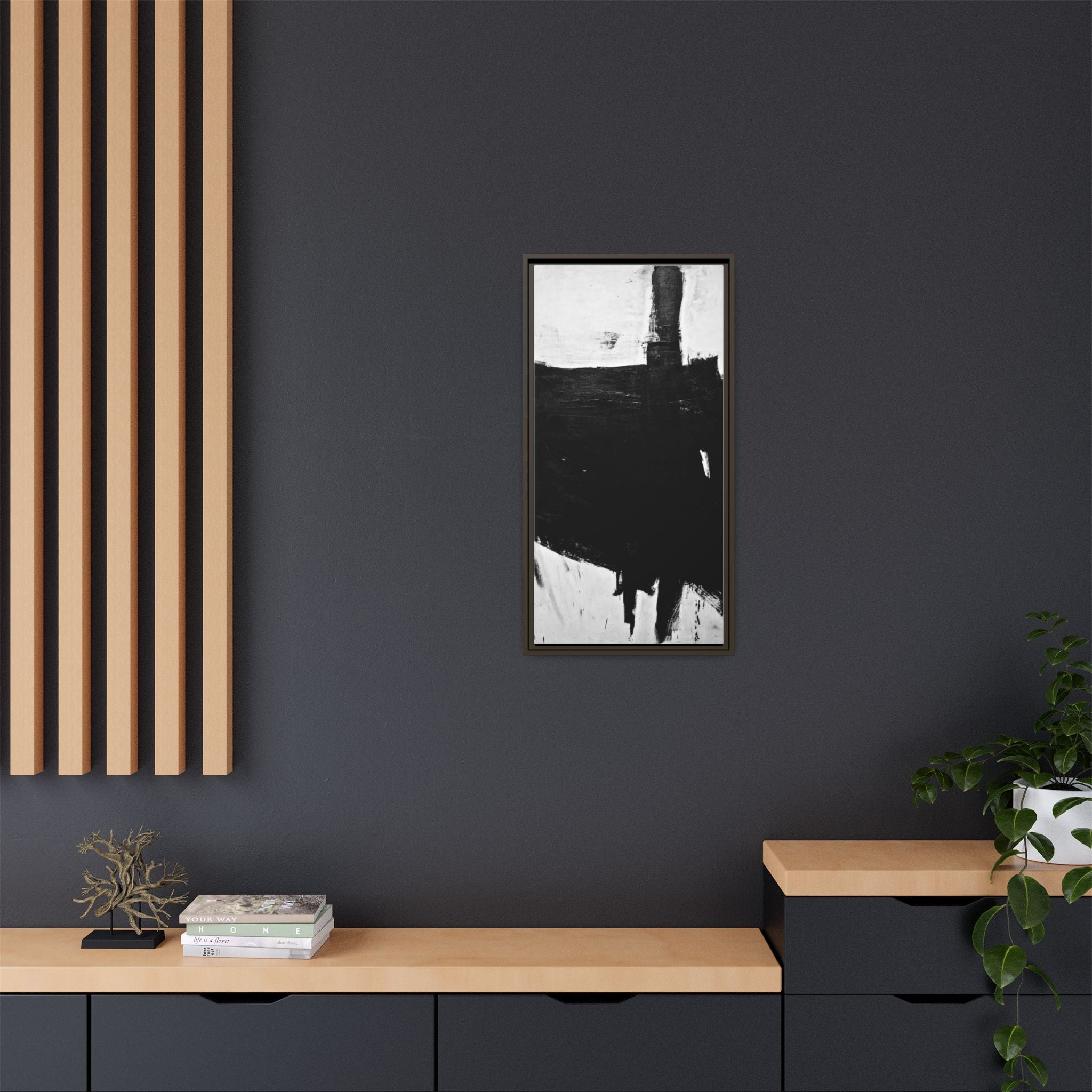 Sabra by Franz Kline Abstract Matte Canvas Framed Wall Art Print