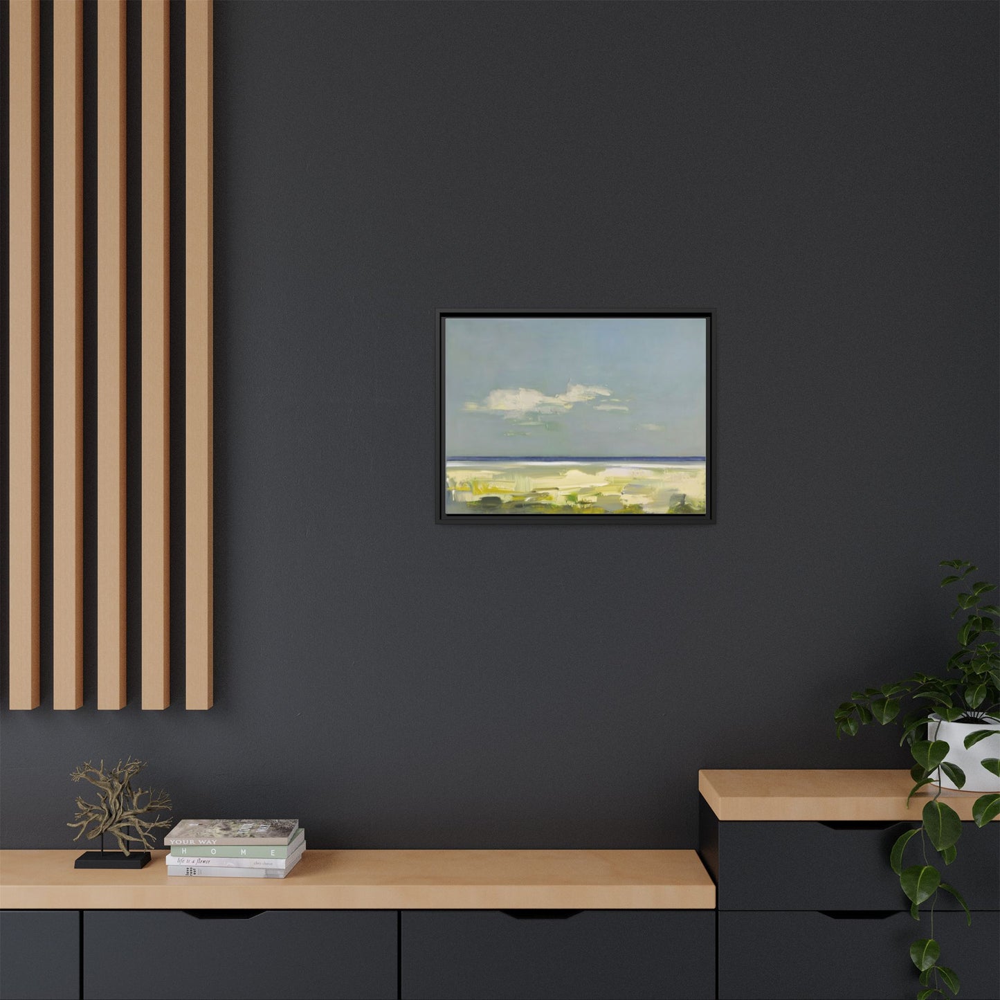 Coastal Calm Matte Canvas Framed Wall Art